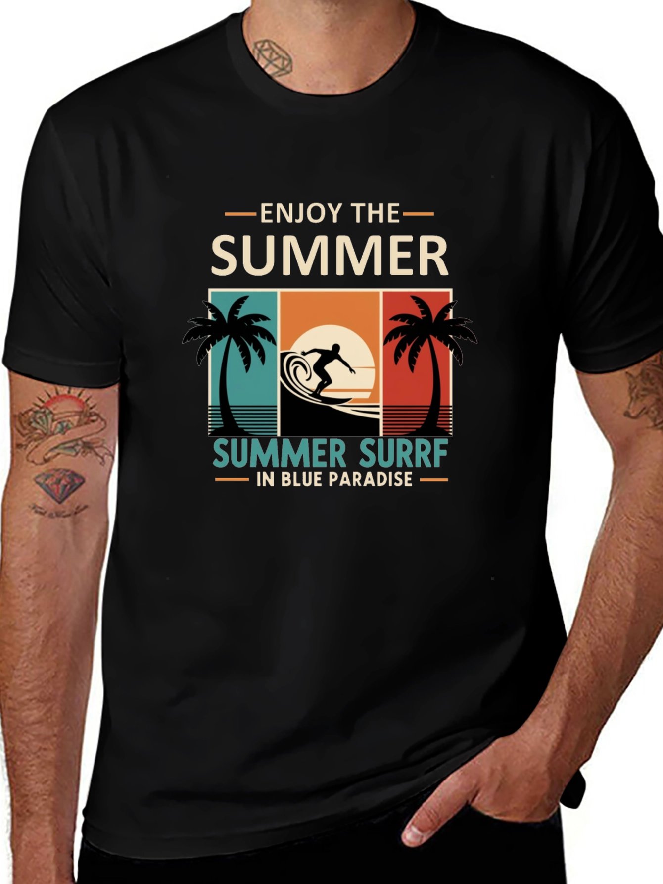 Summer Surf T-Shirt - Enjoy The Summer in Paradise