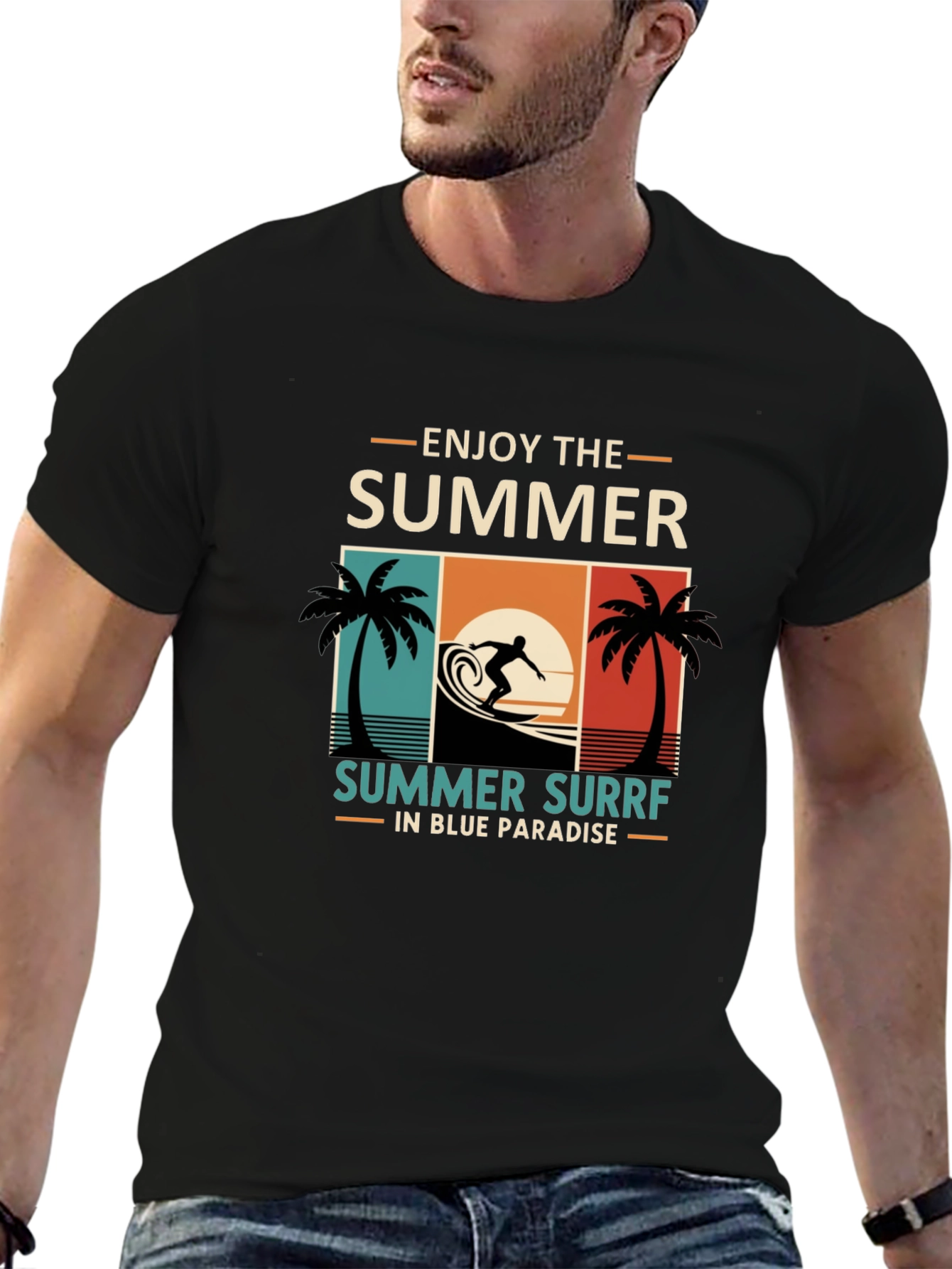 Summer Surf T-Shirt - Enjoy The Summer in Paradise
