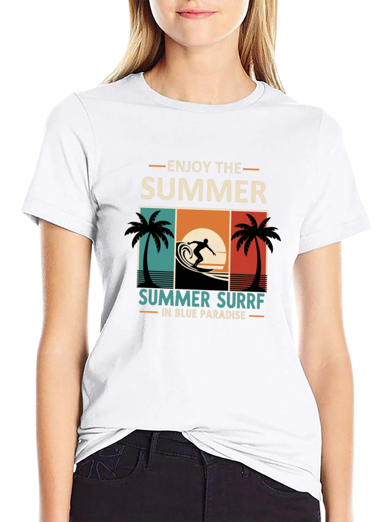 Summer Surf T-Shirt - Enjoy The Summer in Paradise