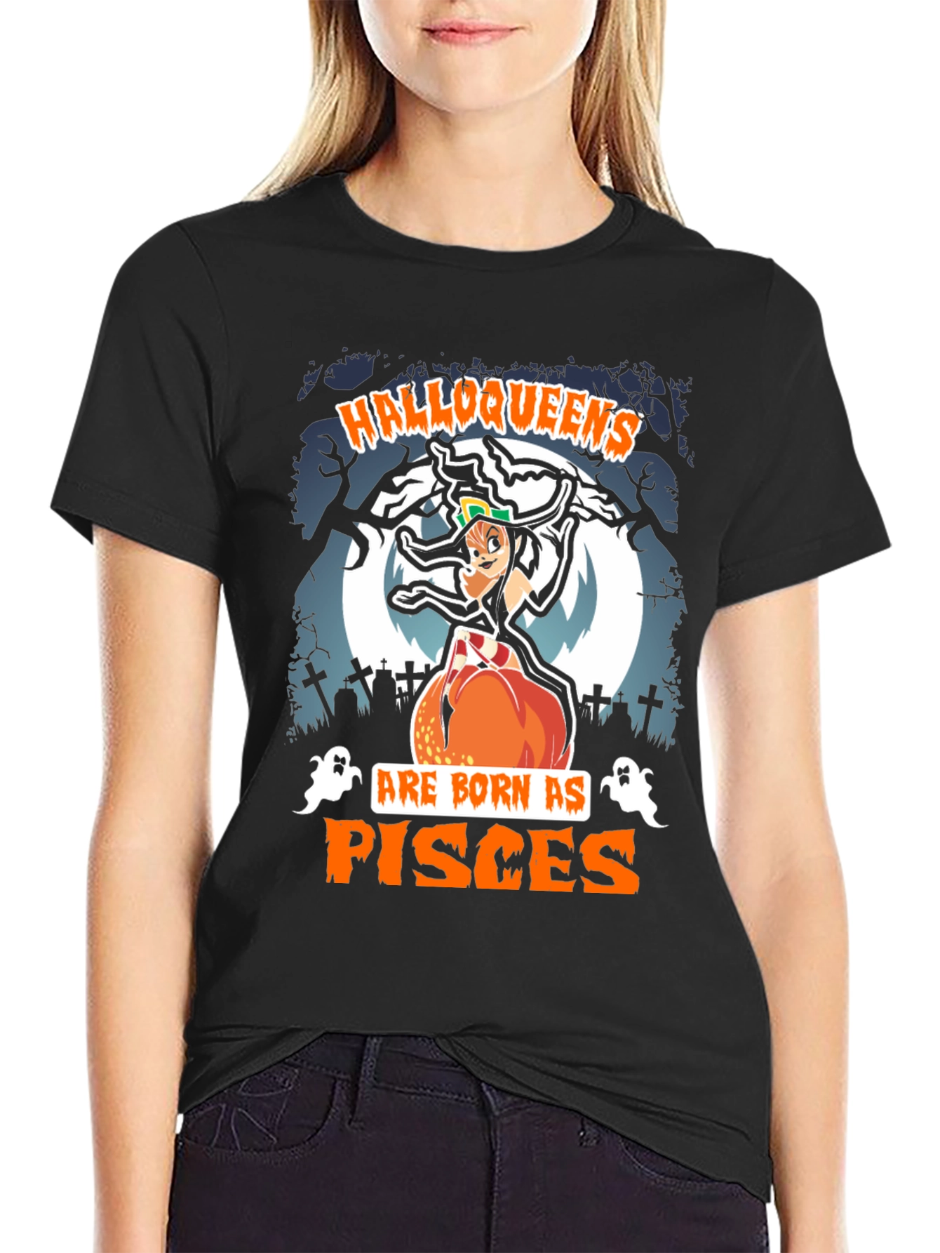 Halloqueens Pisces Halloween T-Shirt