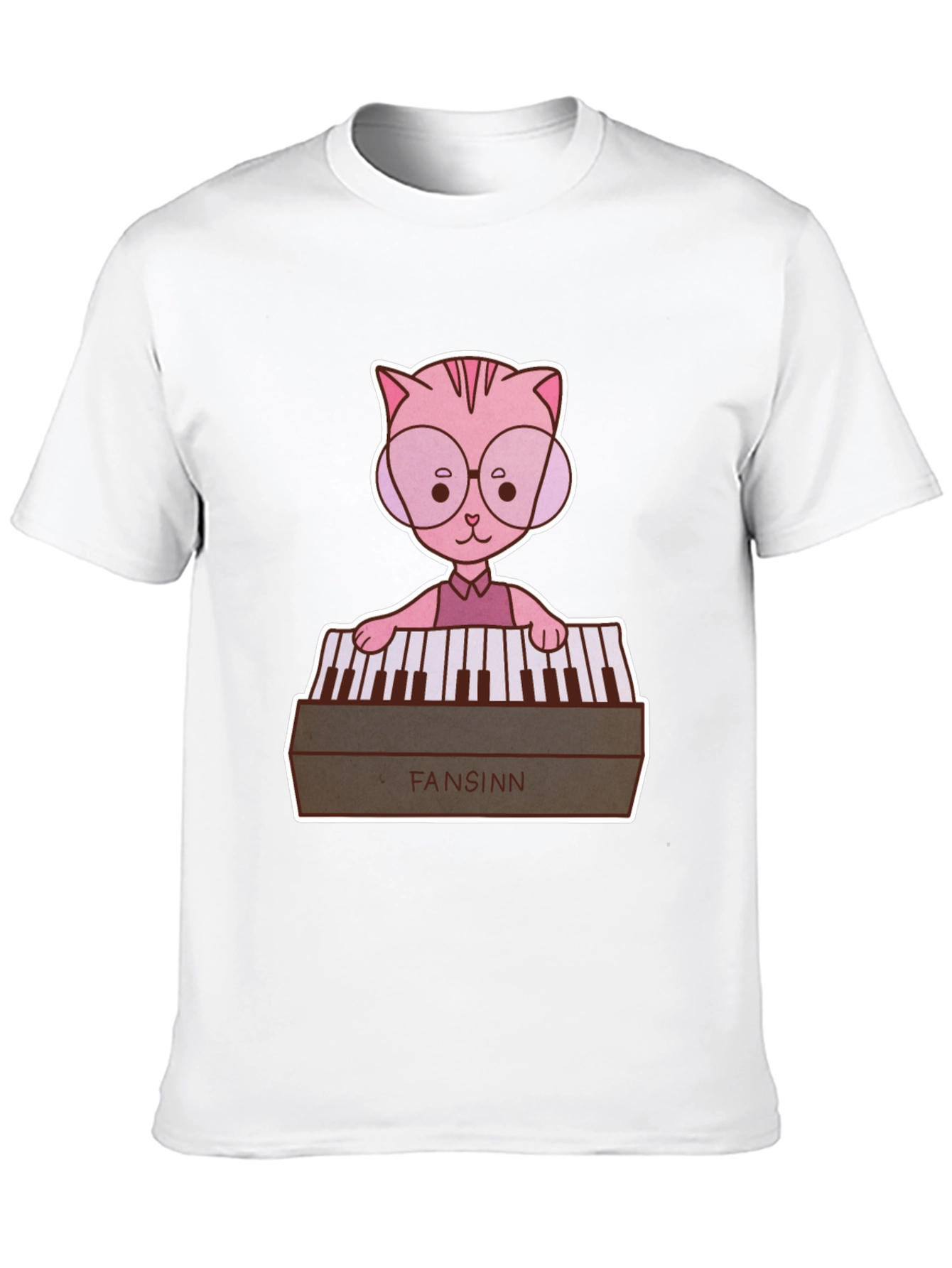 Cat Playing Keyboard T-Shirt