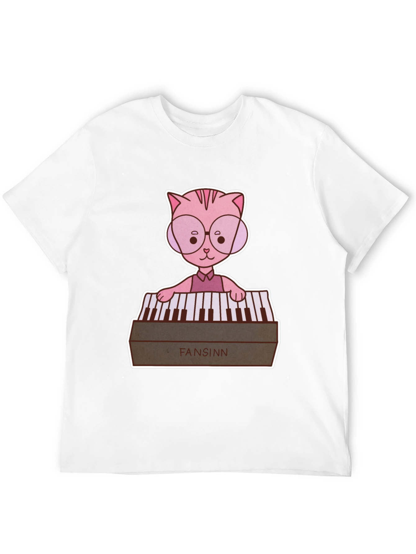Cat Playing Keyboard T-Shirt