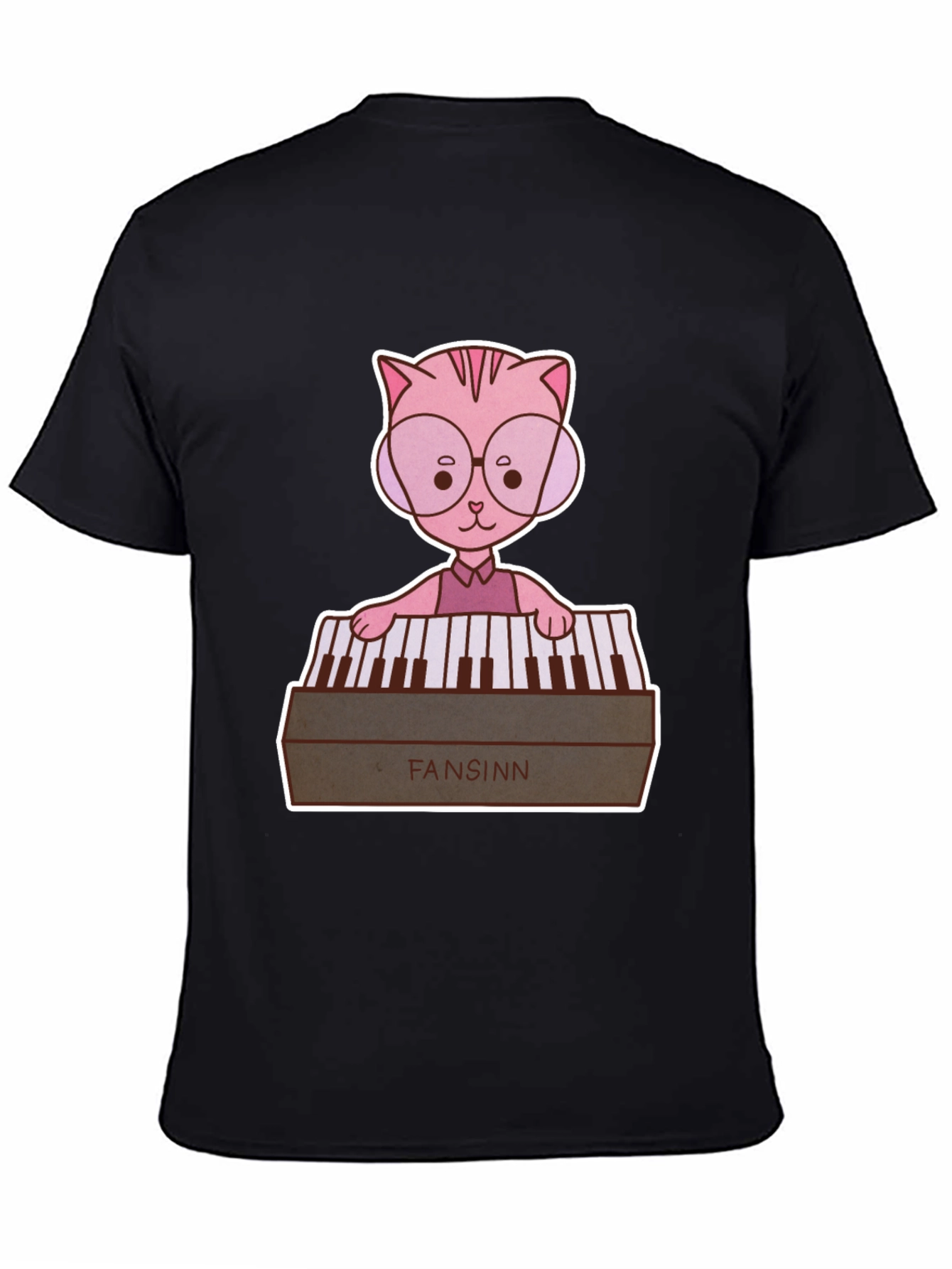 Cat Playing Keyboard T-Shirt