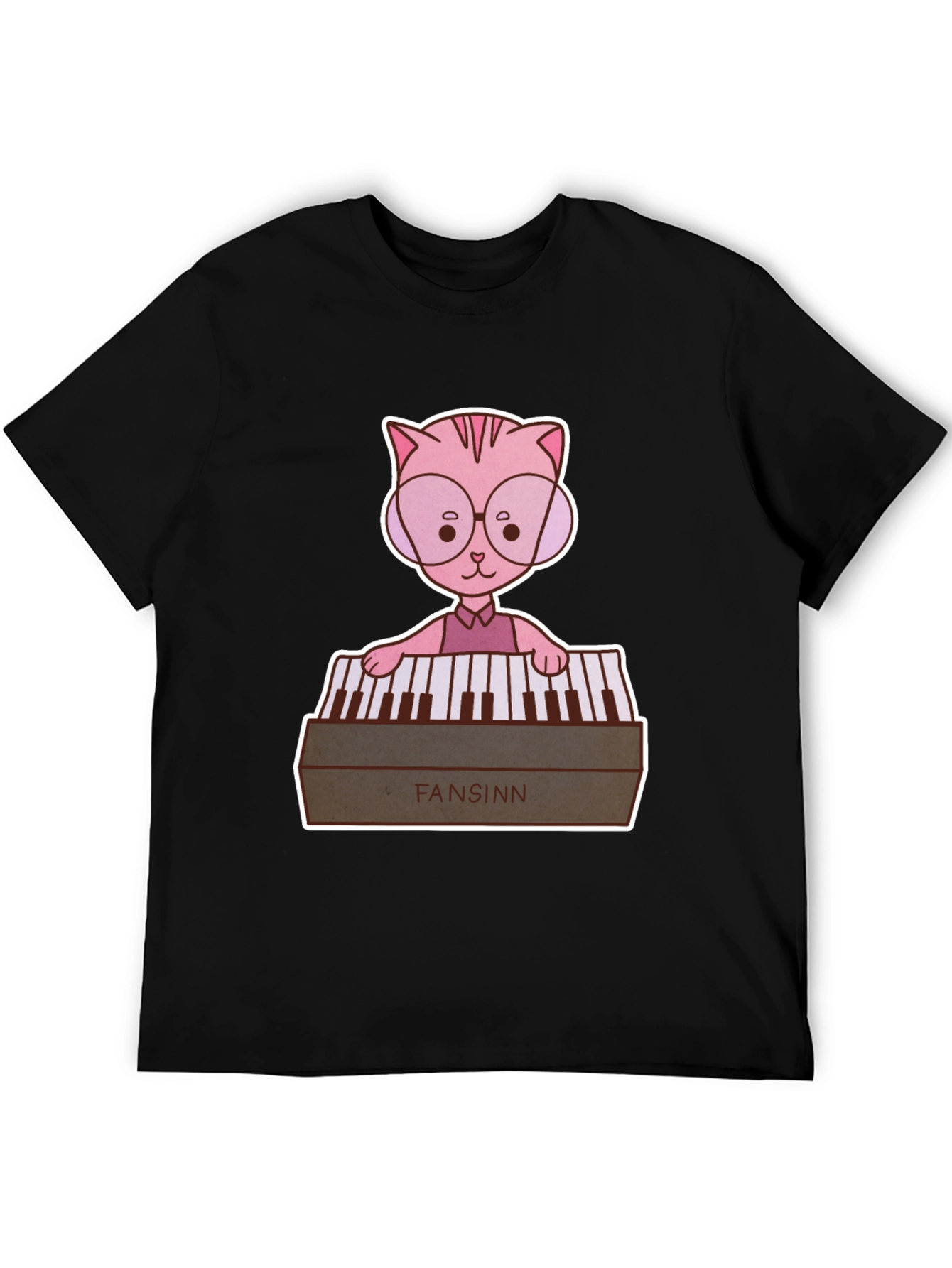 Cat Playing Keyboard T-Shirt