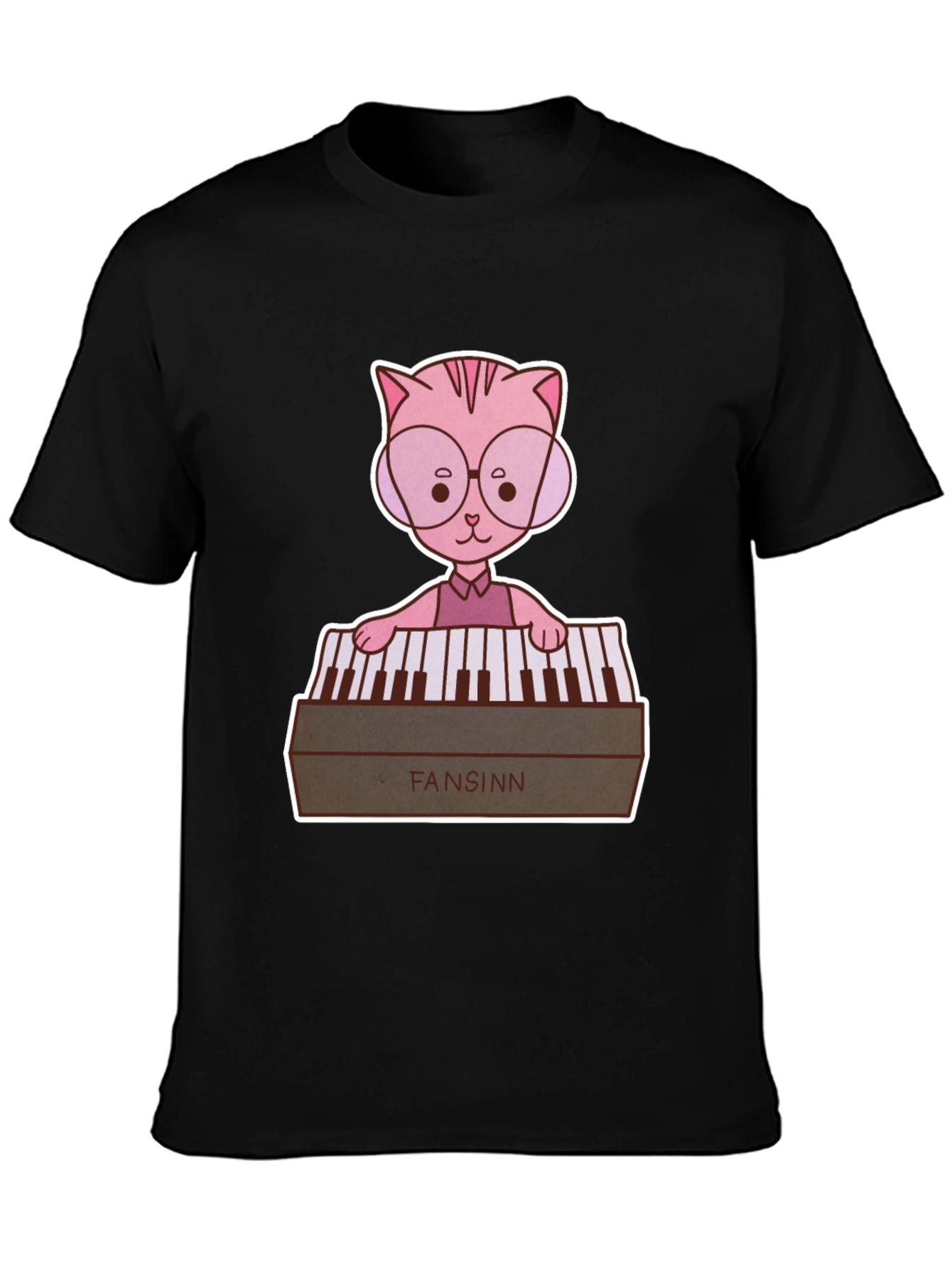 Cat Playing Keyboard T-Shirt
