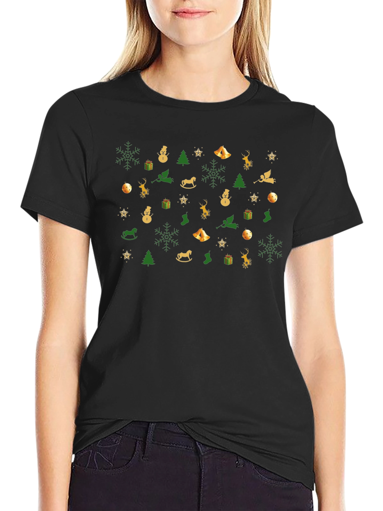 Holiday Themed Patterned T-Shirt