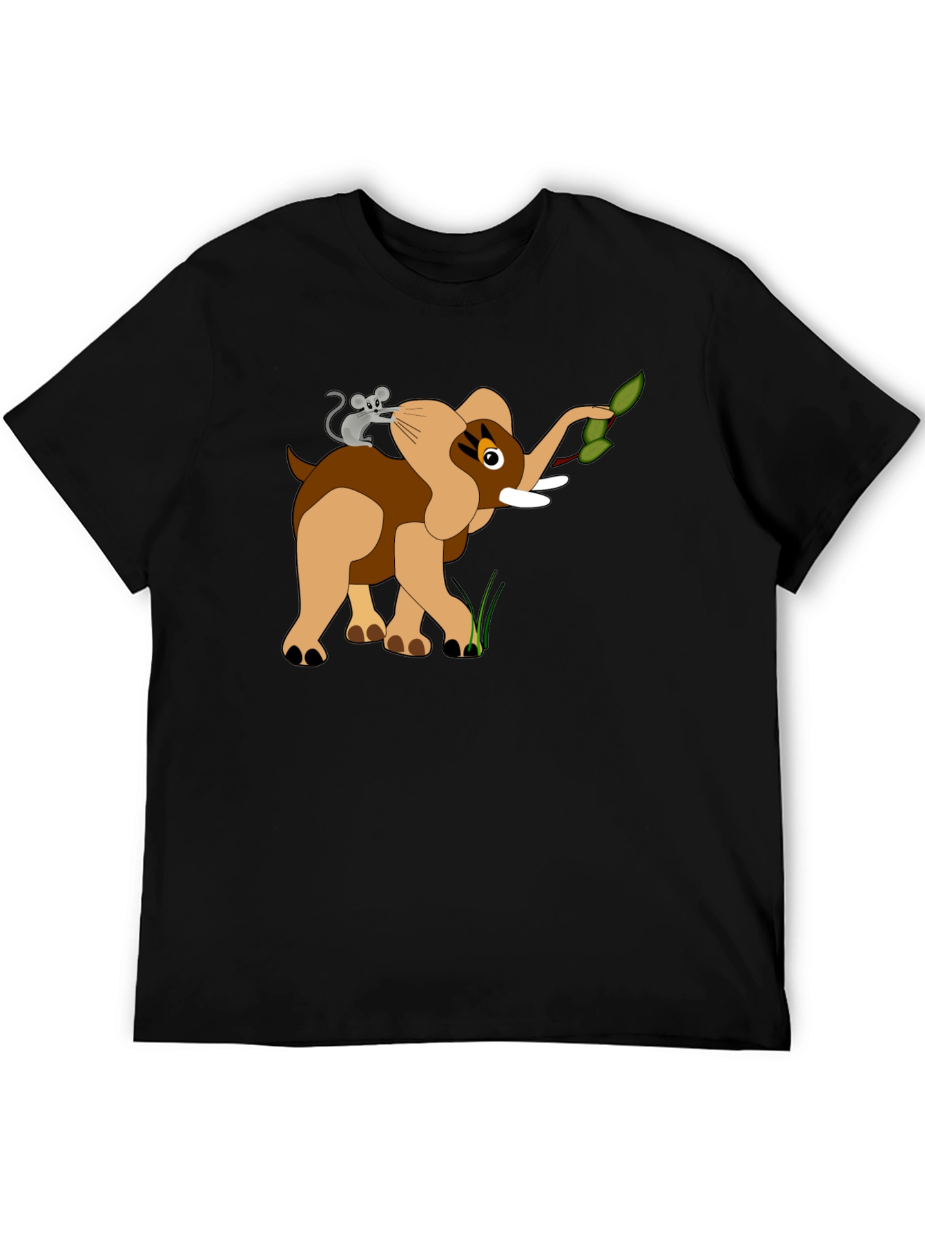 Elephant & Mouse Graphic Tee - Classic Black
