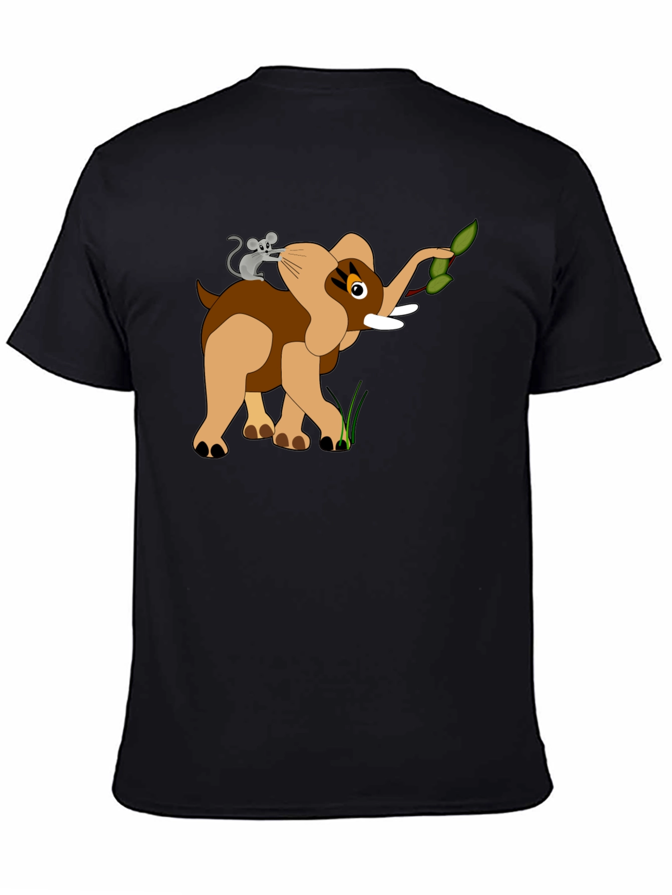 Elephant & Mouse Graphic Tee - Classic Black