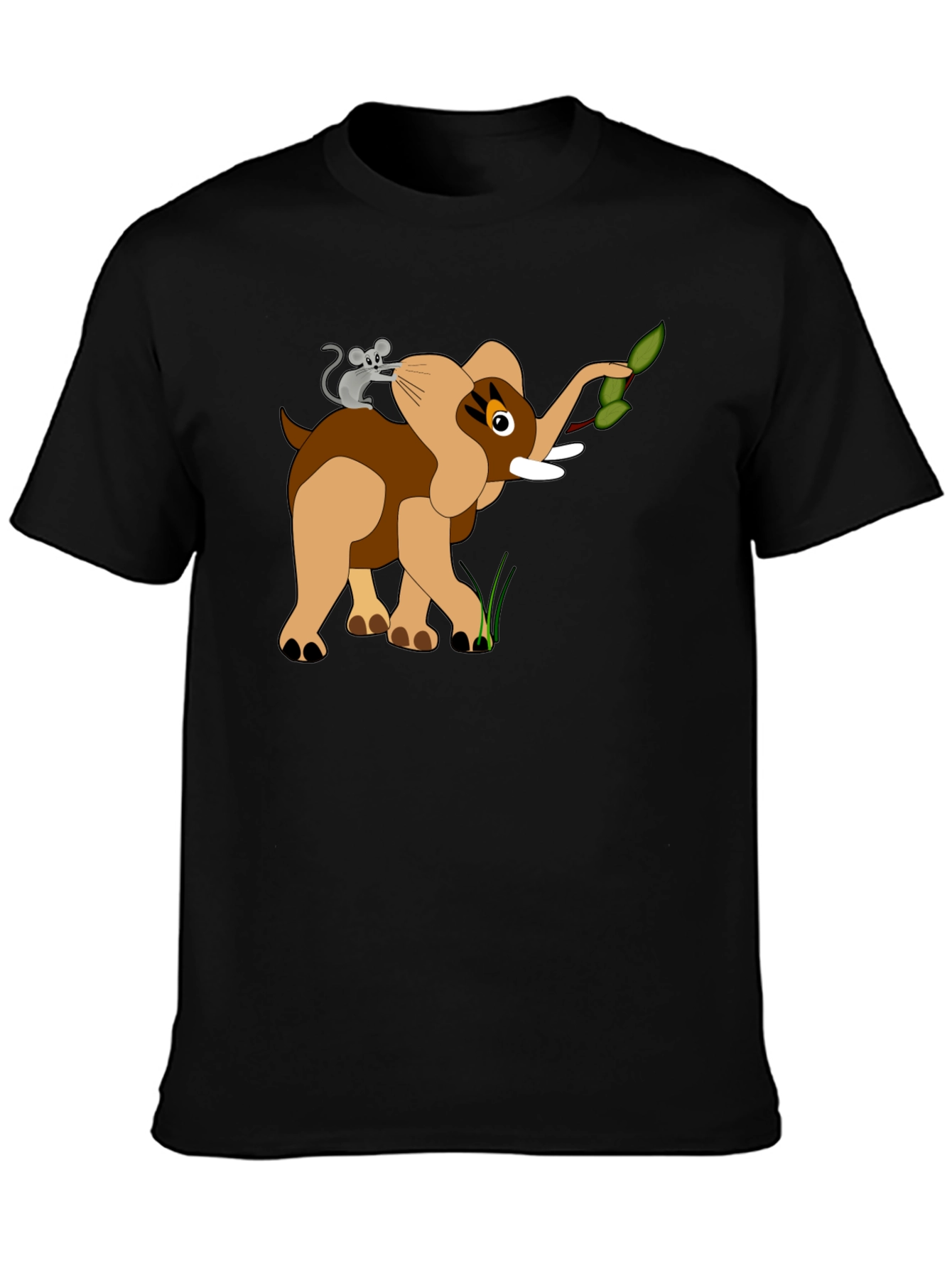 Elephant & Mouse Graphic Tee - Classic Black
