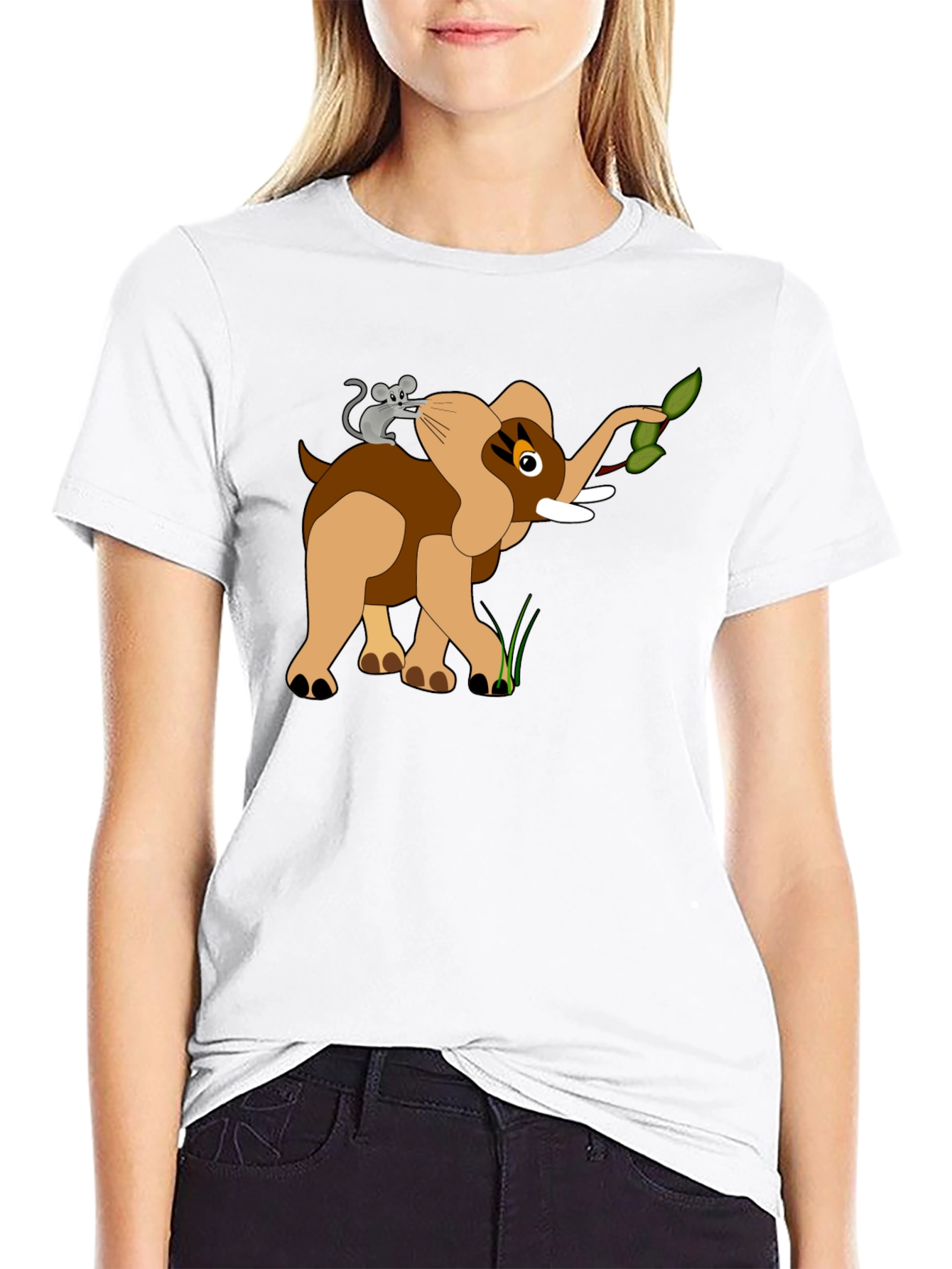 Elephant & Mouse Graphic Tee - Classic Black
