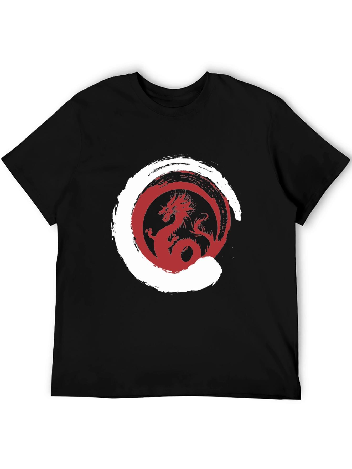 Dragon Zen Circle Graphic Tee - Stylish Menswear