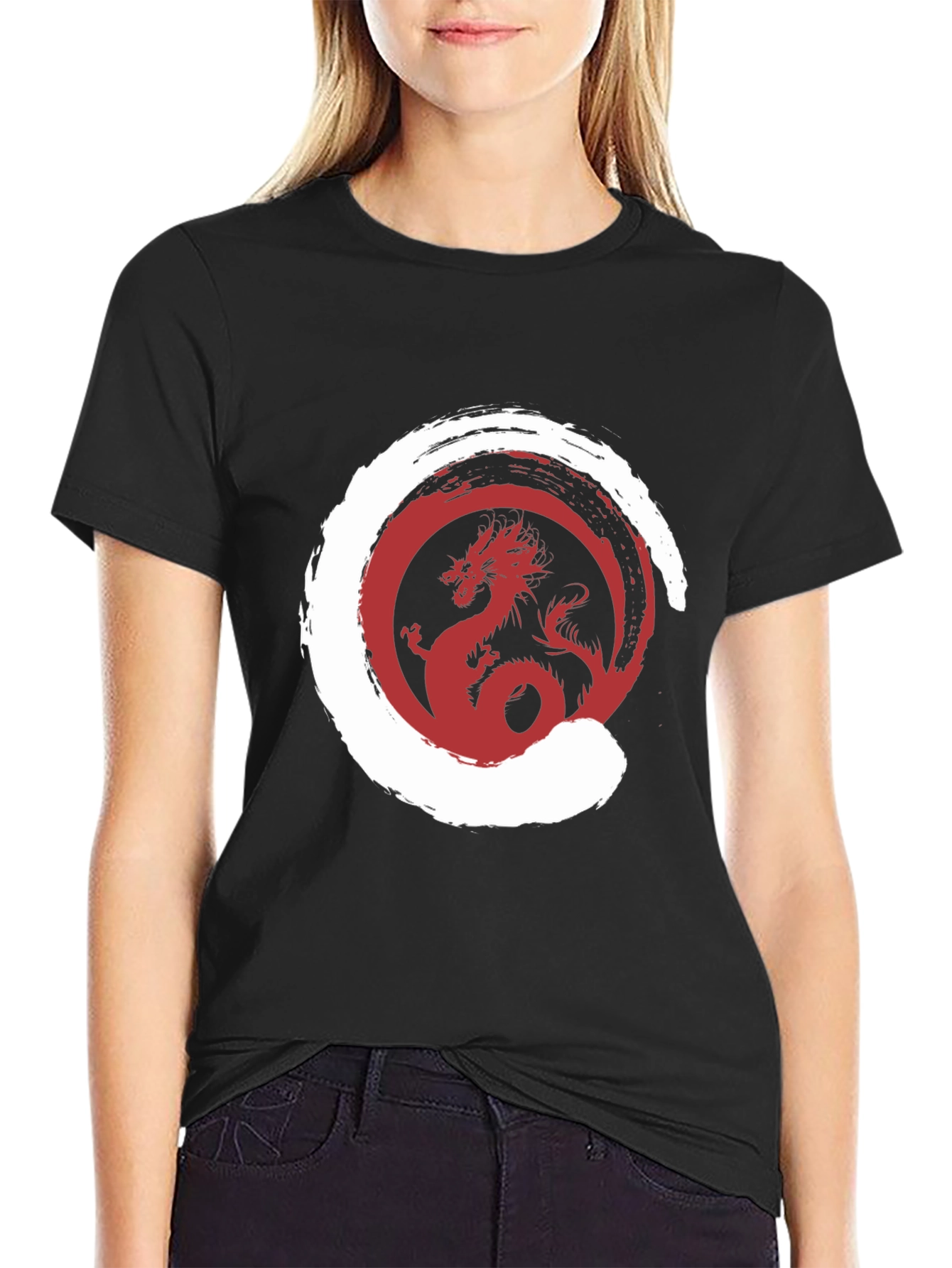 Dragon Zen Circle Graphic Tee - Stylish Menswear