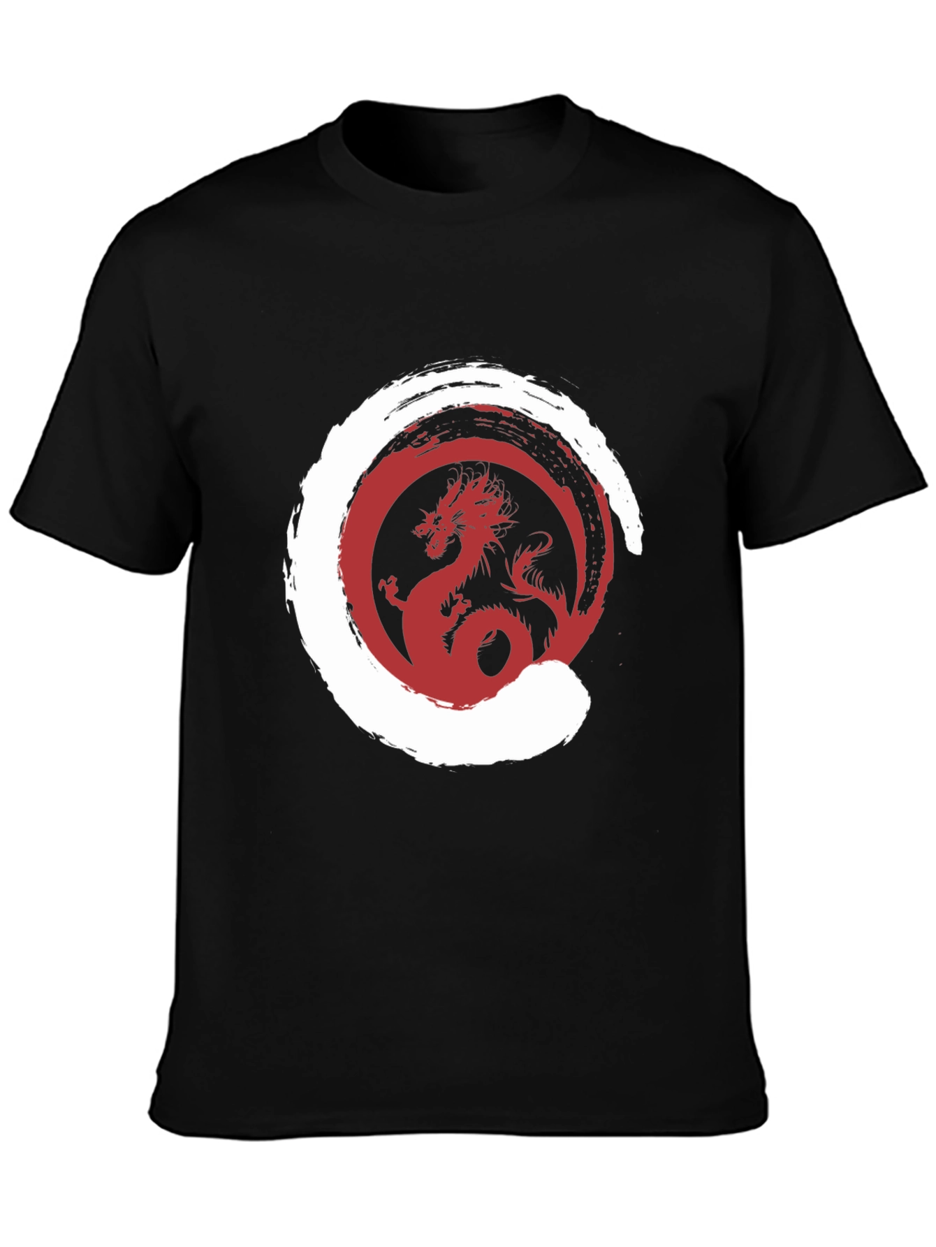 Dragon Zen Circle Graphic Tee - Stylish Menswear
