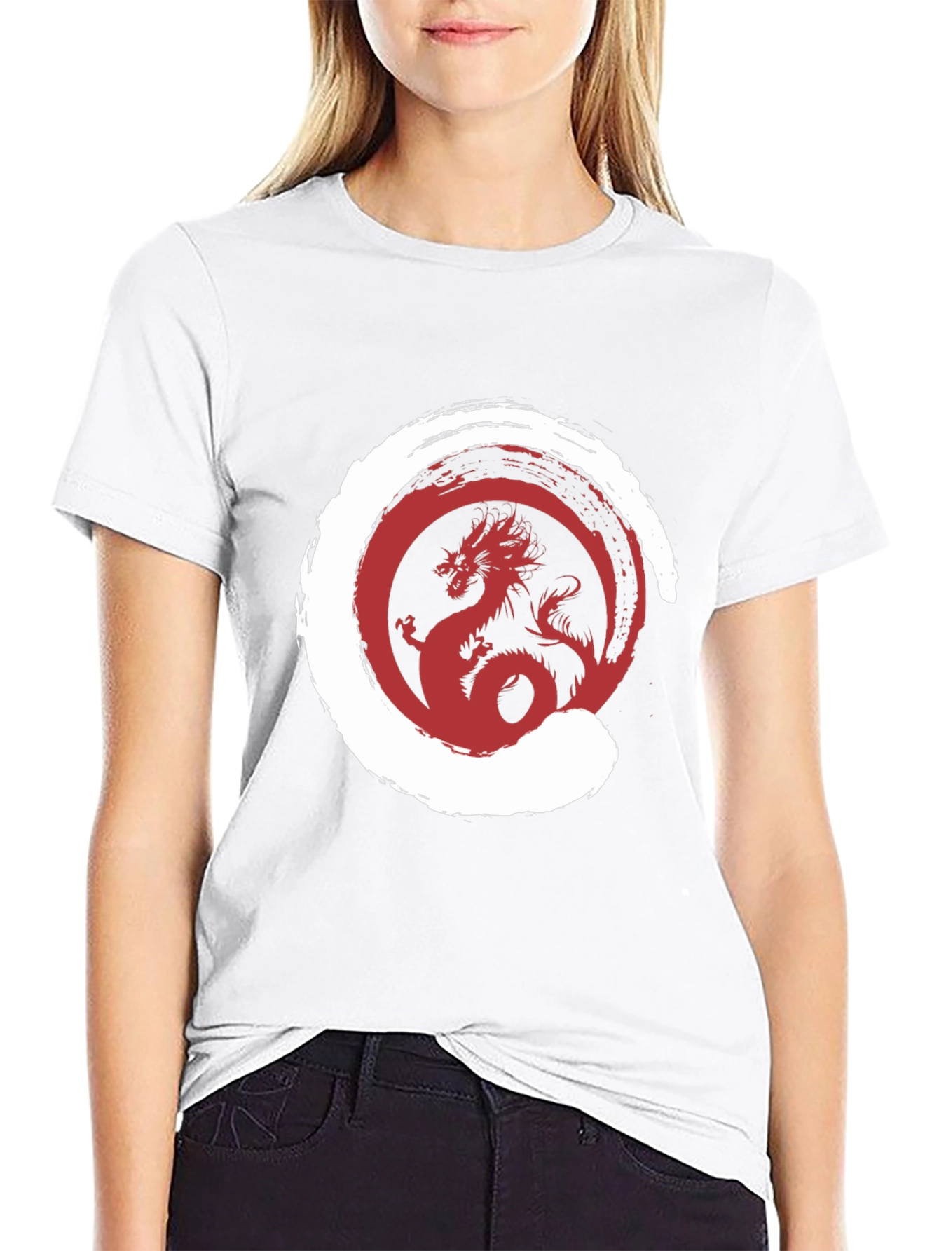 Dragon Zen Circle Graphic Tee - Stylish Menswear