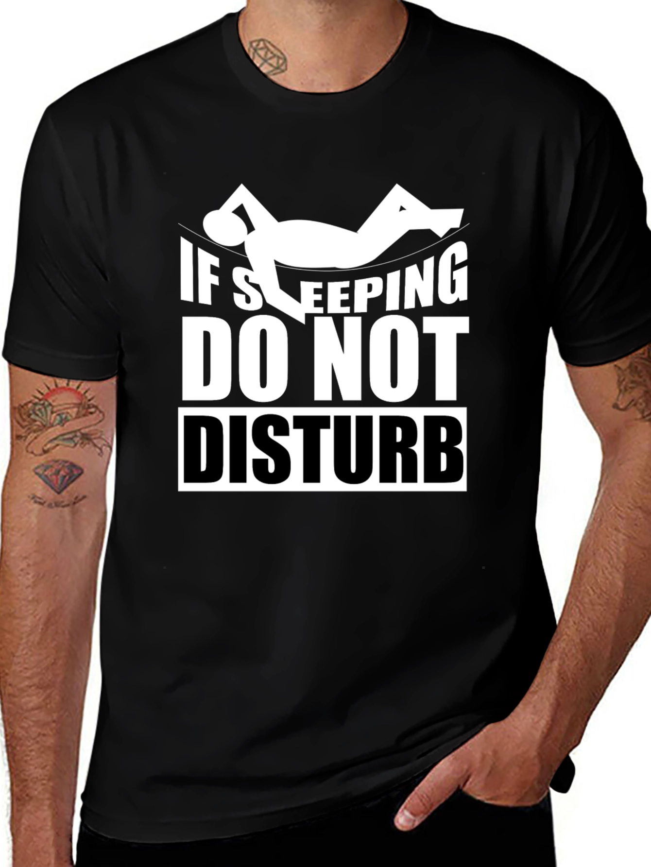 If Sleeping Do Not Disturb Graphic T-Shirt