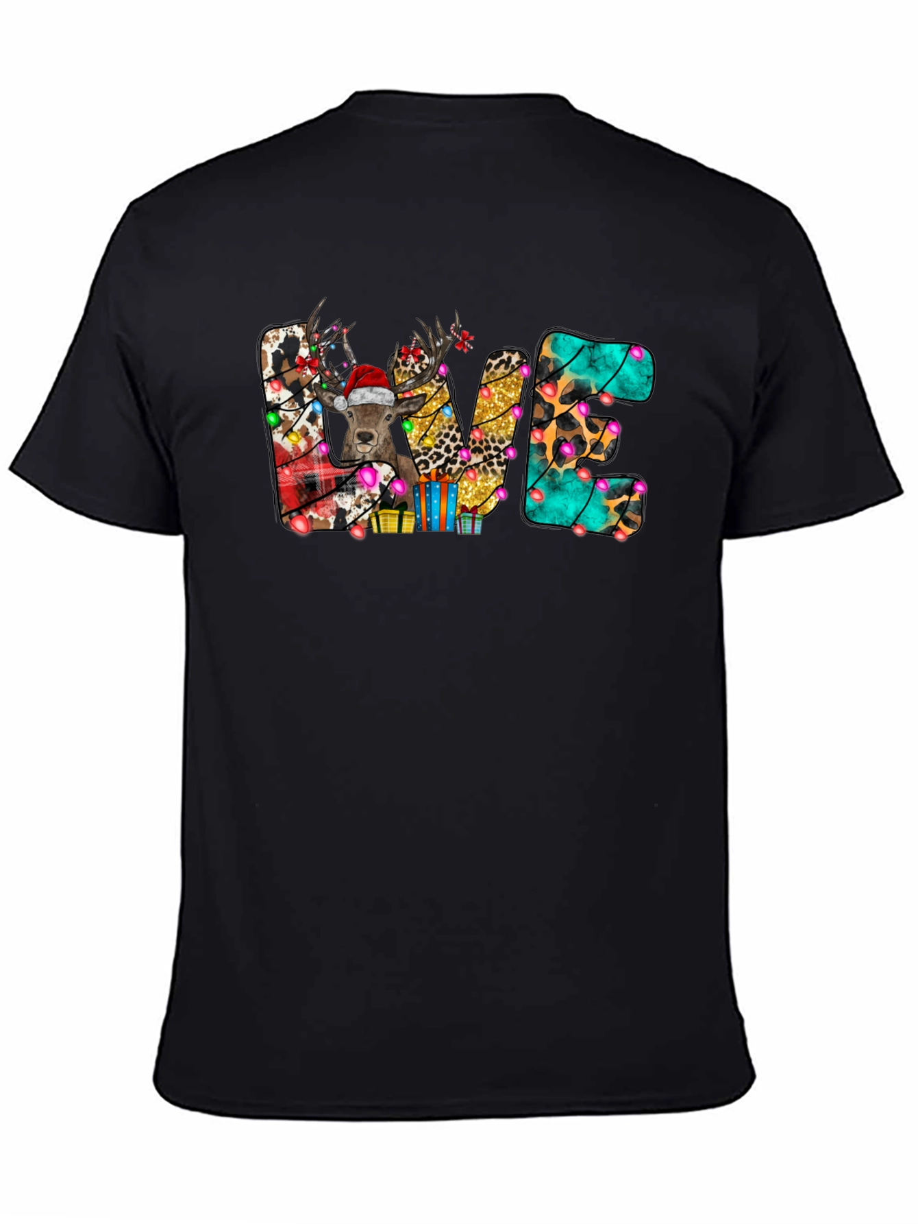 Festive Christmas LOVE Deer Graphic Tee
