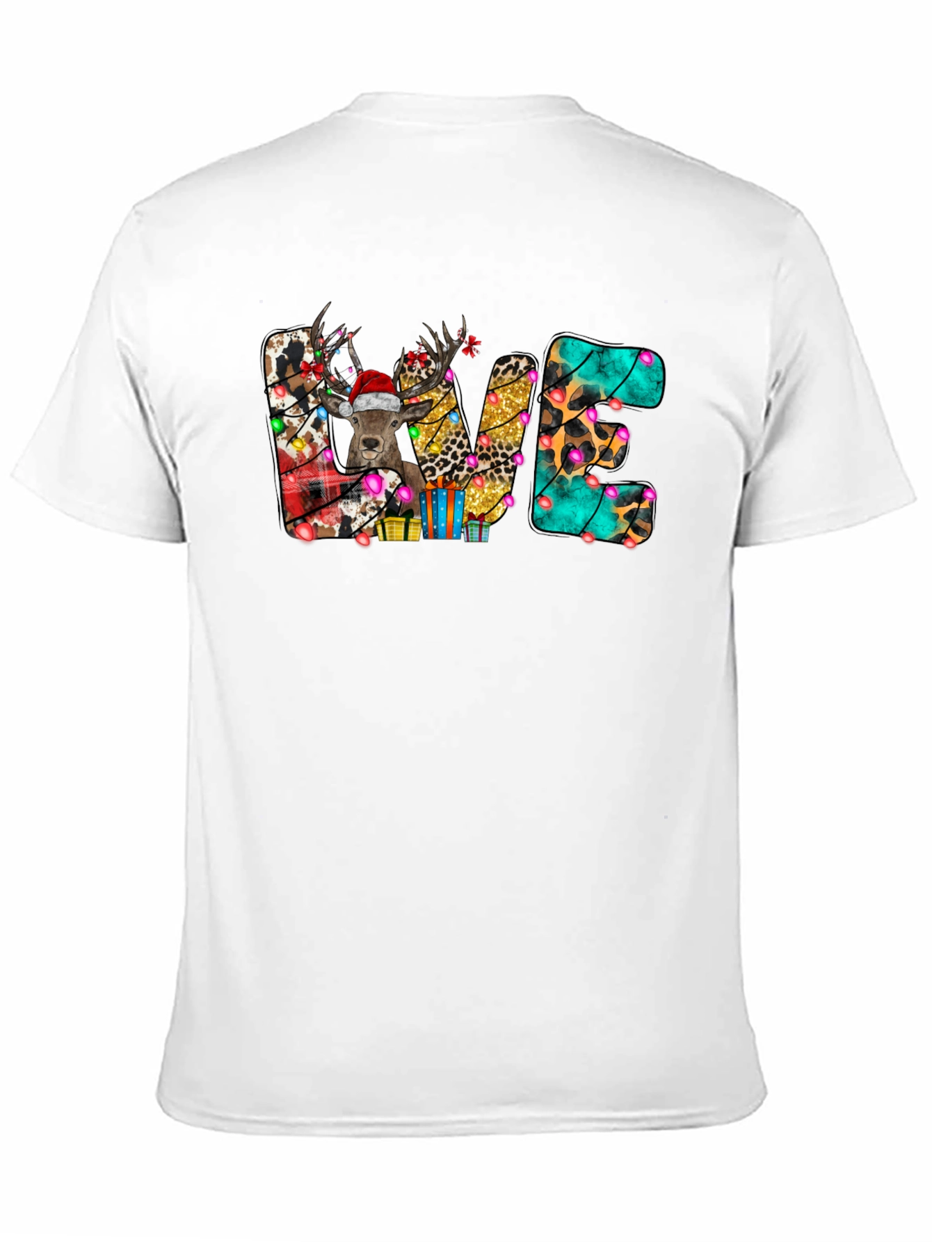Festive Christmas LOVE Deer Graphic Tee