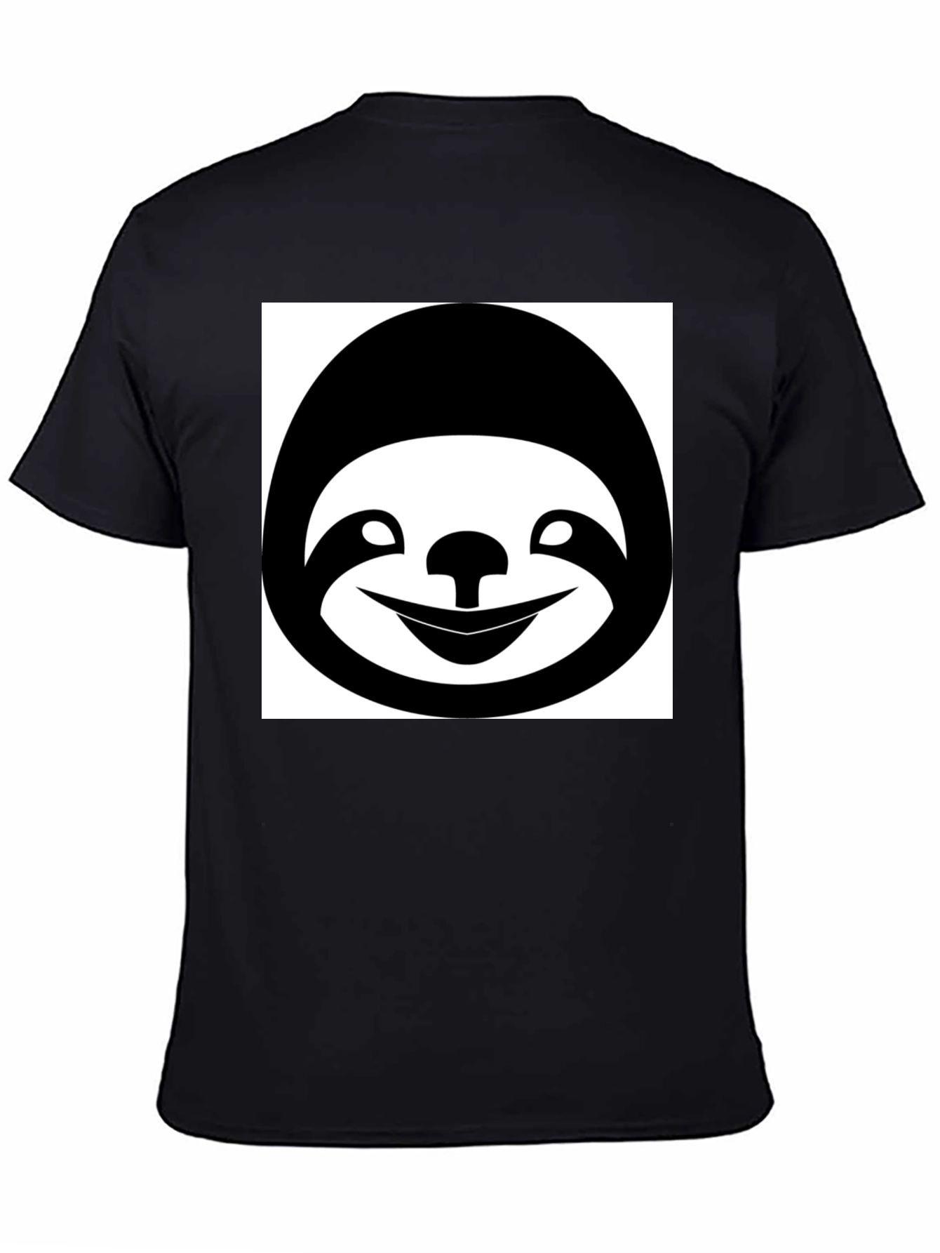 Funny Sloth Graphic T-Shirt - Black Casual Tee
