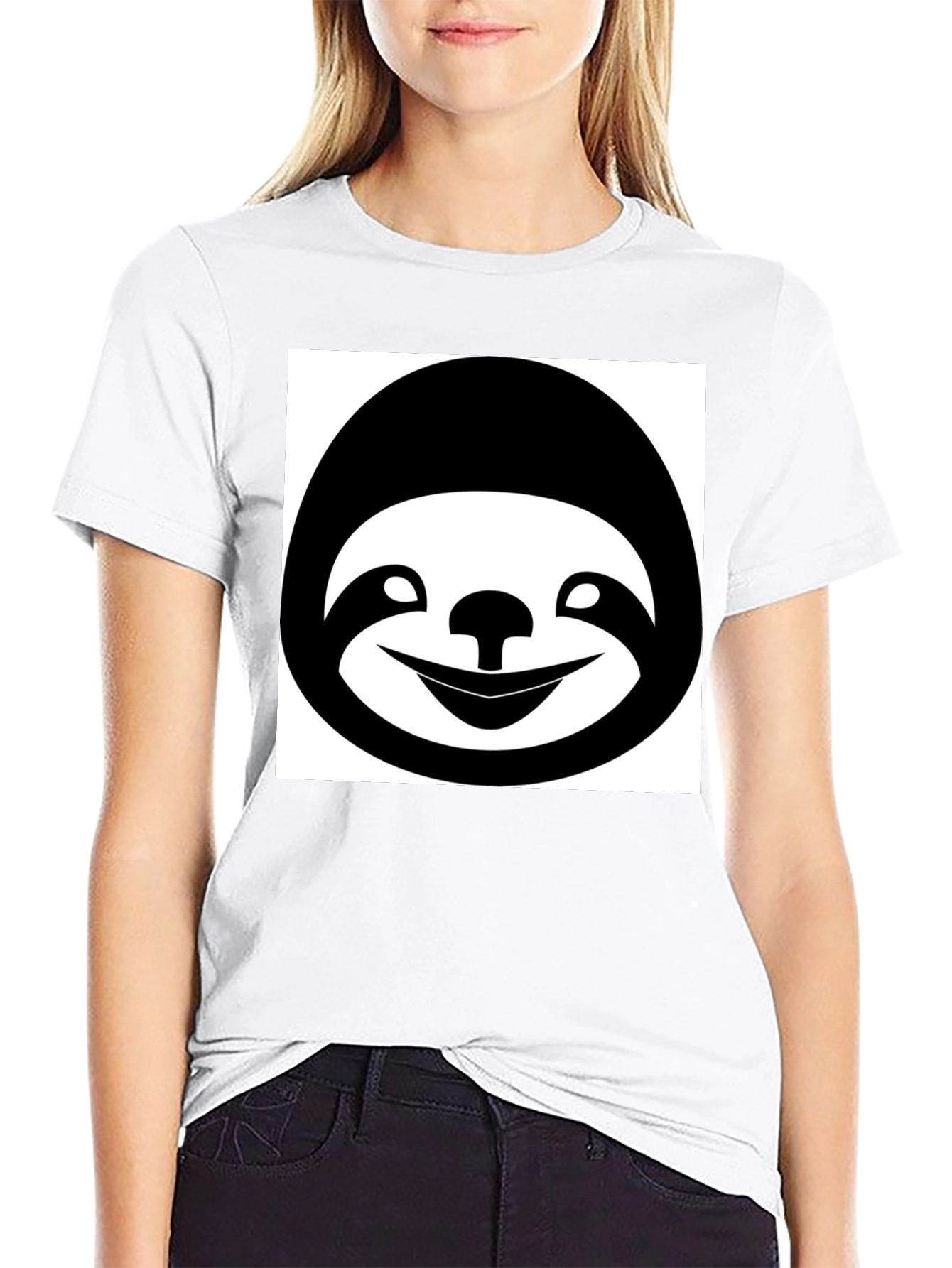 Funny Sloth Graphic T-Shirt - Black Casual Tee