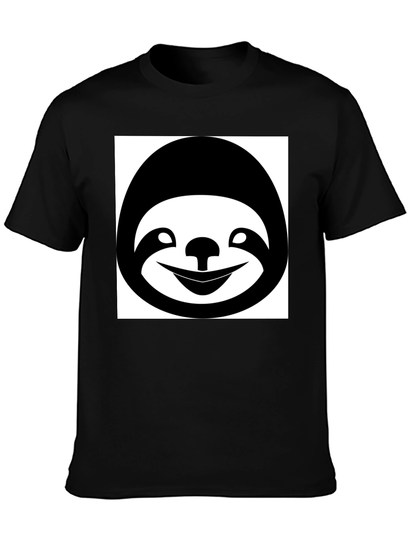 Funny Sloth Graphic T-Shirt - Black Casual Tee