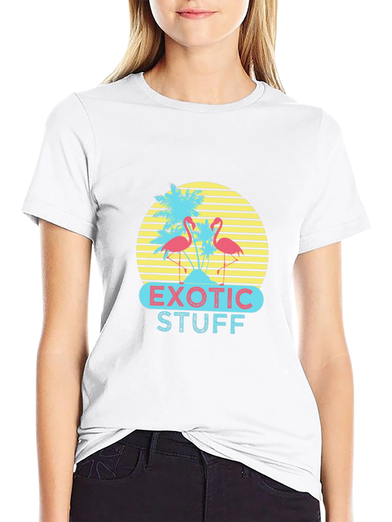 Exotic Stuff Flamingo Graphic T-Shirt