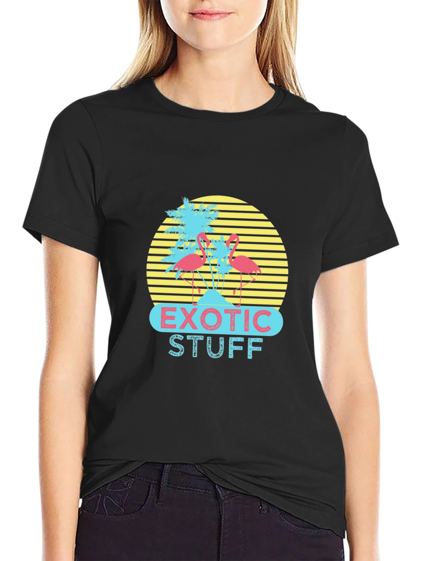 Exotic Stuff Flamingo Graphic T-Shirt