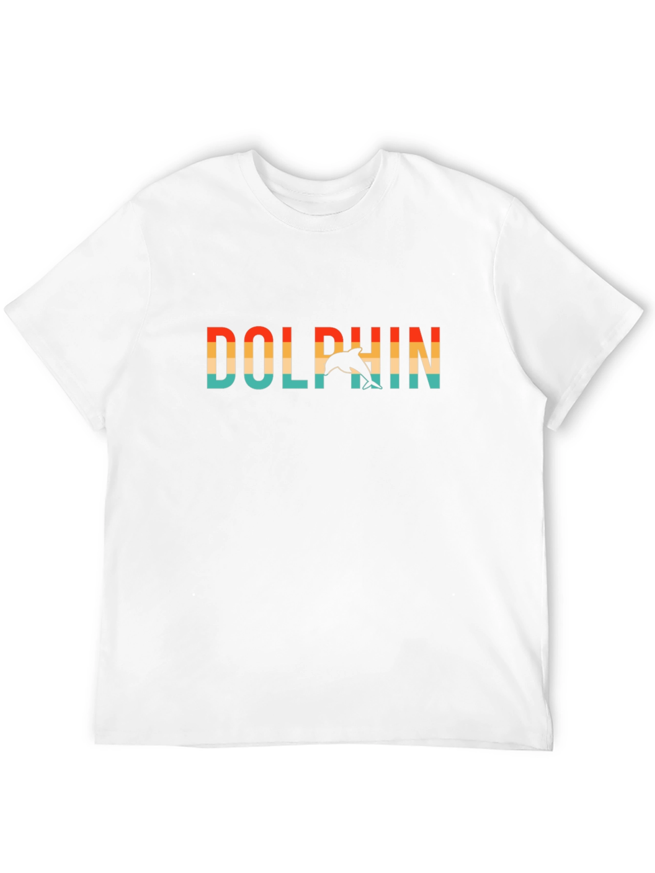 Retro Dolphin Graphic T-Shirt - Black
