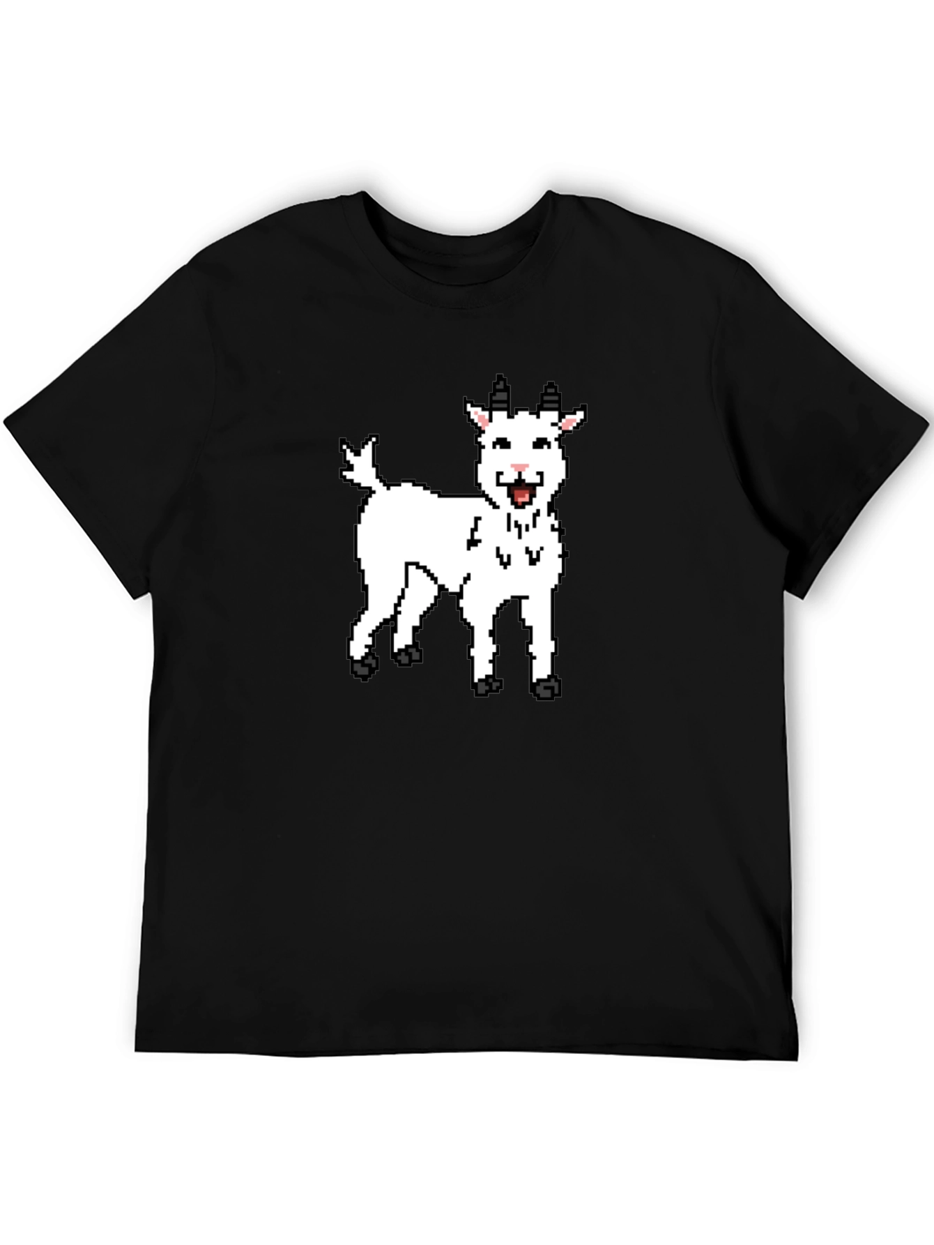 Pixel Goat Graphic T-Shirt - Black