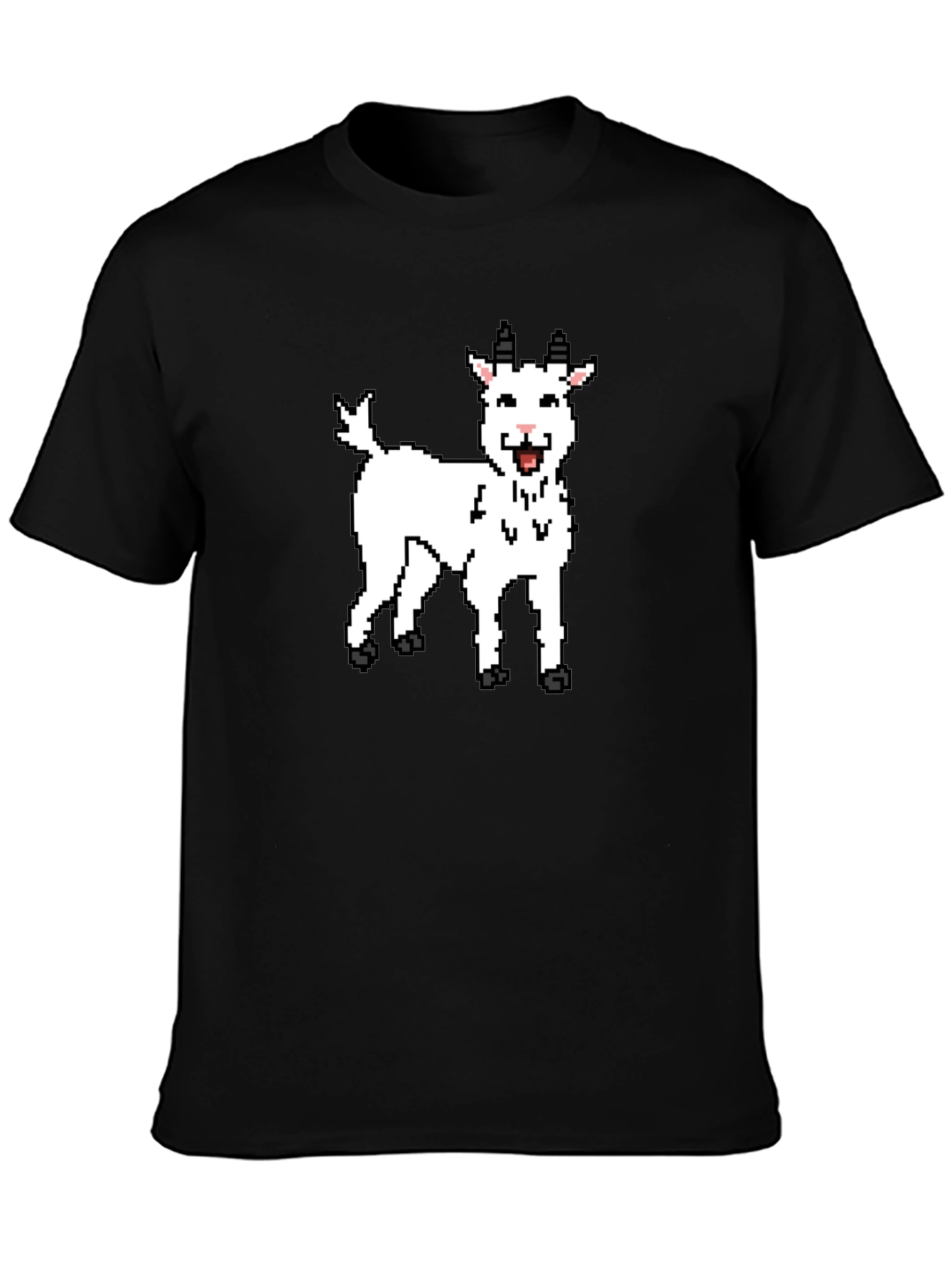Pixel Goat Graphic T-Shirt - Black