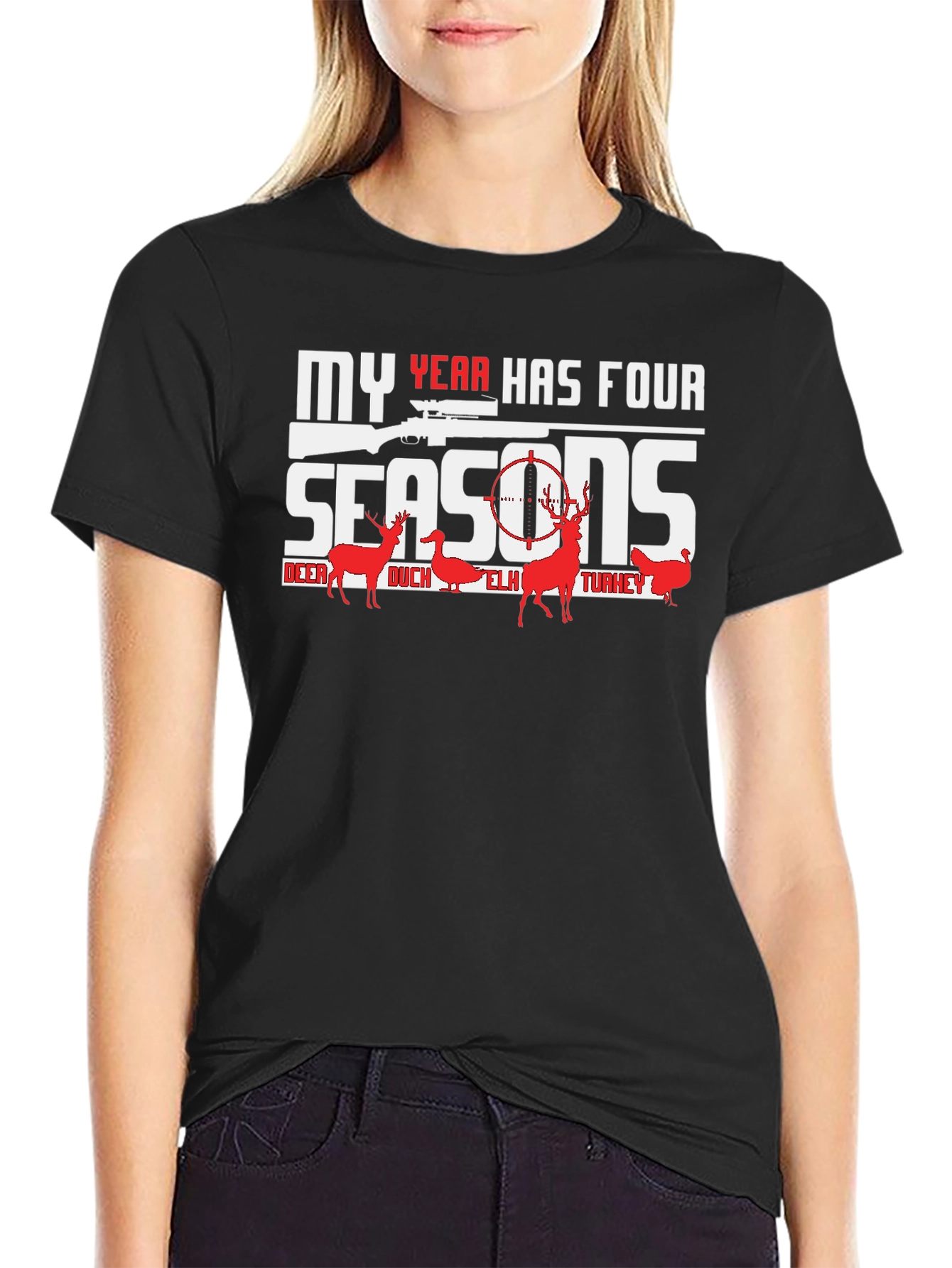 My Year Has Four Seasons Hunting Graphic T-Shirt