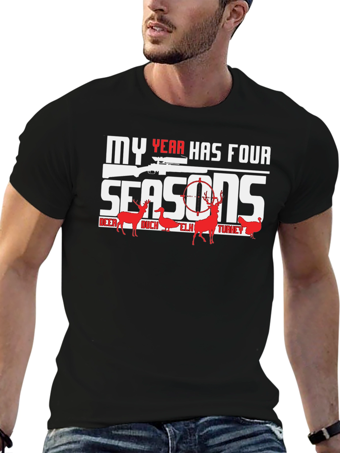 My Year Has Four Seasons Hunting Graphic T-Shirt