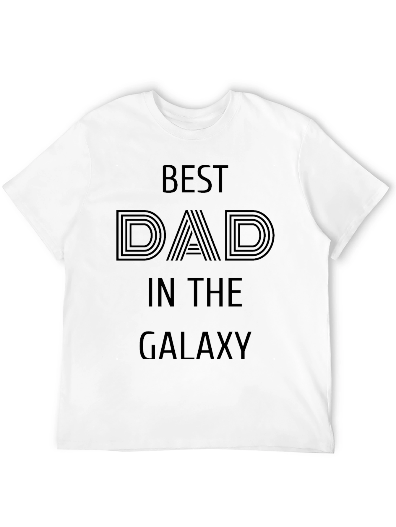 Best Dad in the Galaxy Black Graphic Tee