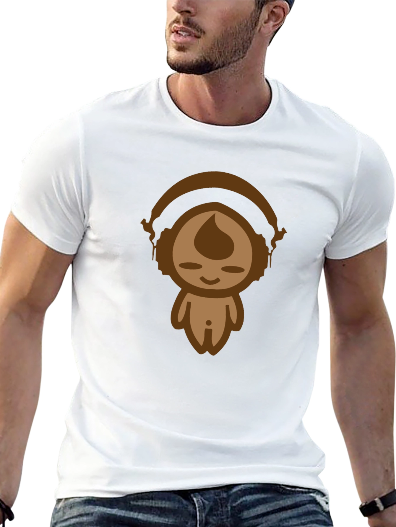 Funky Cartoon Tee - Black Cotton Blend