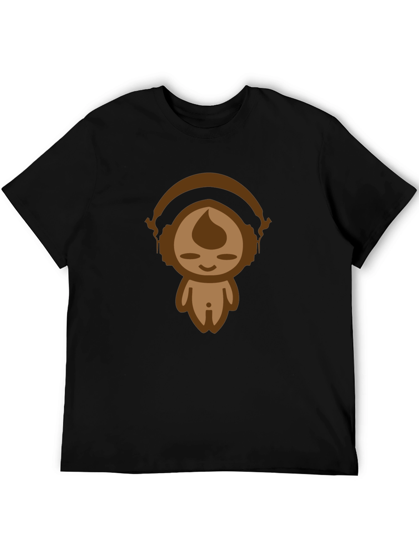 Funky Cartoon Tee - Black Cotton Blend