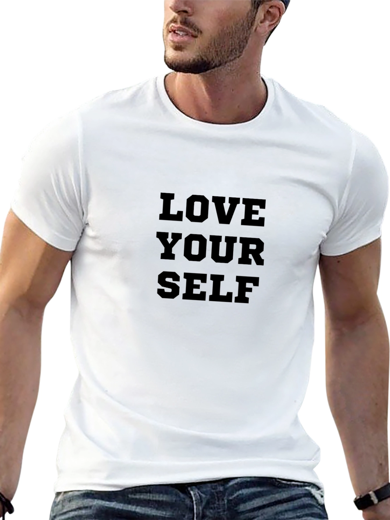 Love Yourself Black Graphic T-Shirt