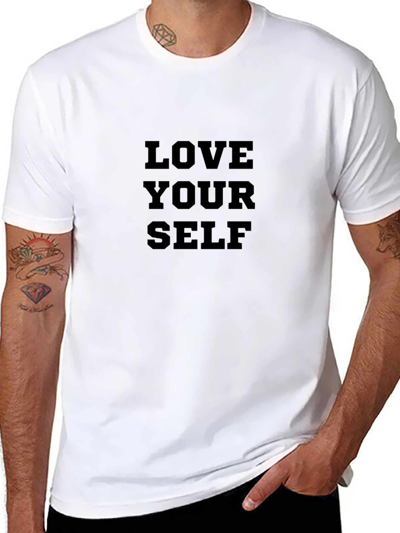 Love Yourself Black Graphic T-Shirt