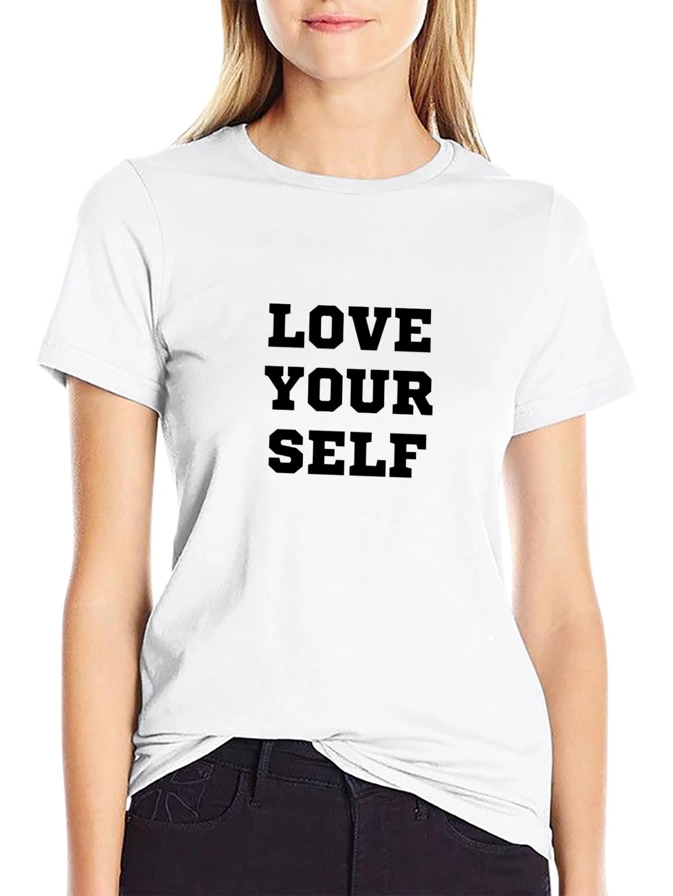 Love Yourself Black Graphic T-Shirt