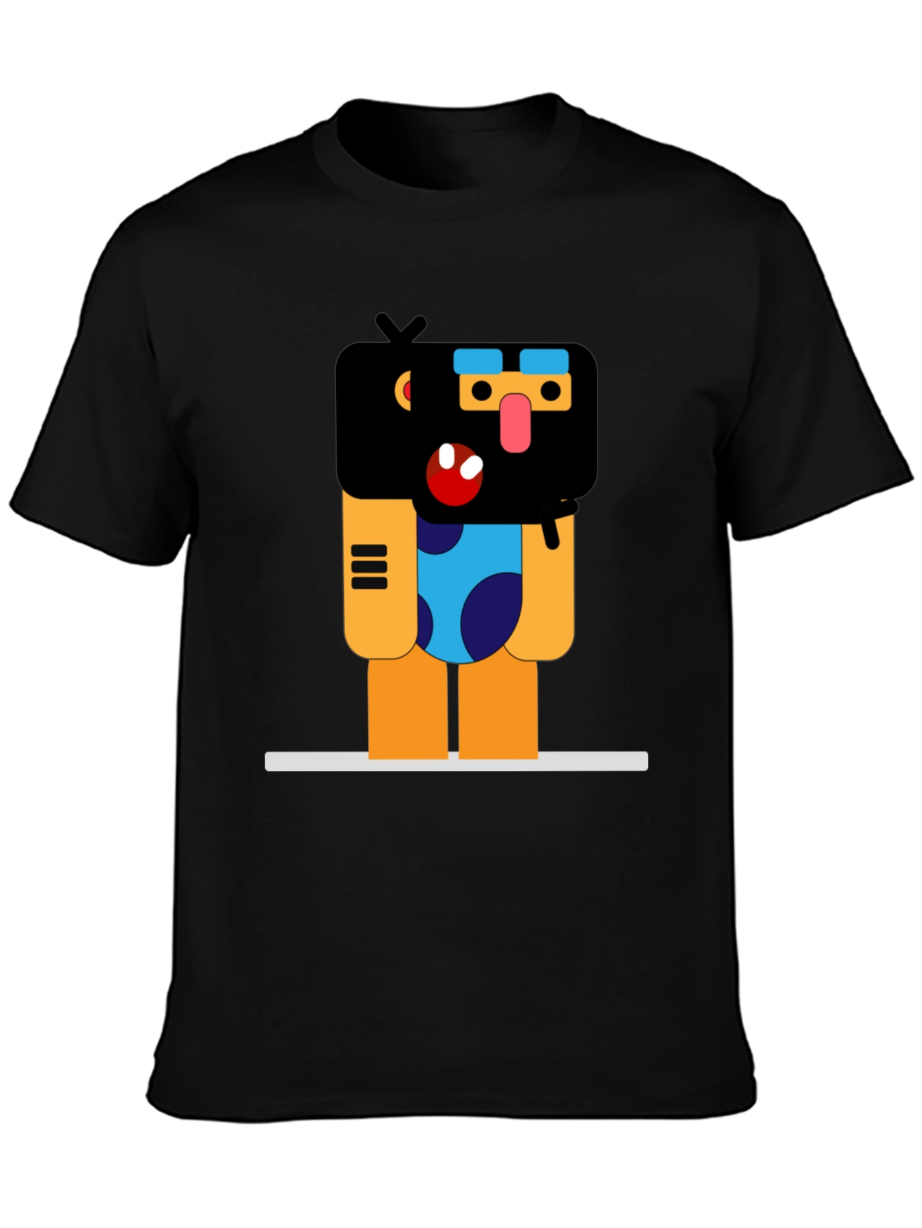 Funky Graphic Print Black T-Shirt
