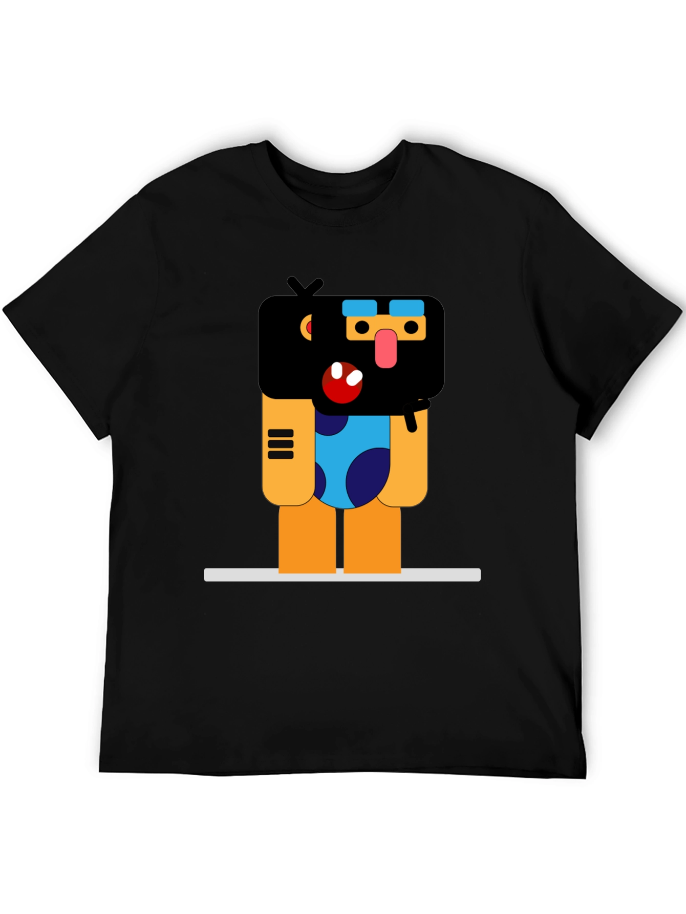 Funky Graphic Print Black T-Shirt