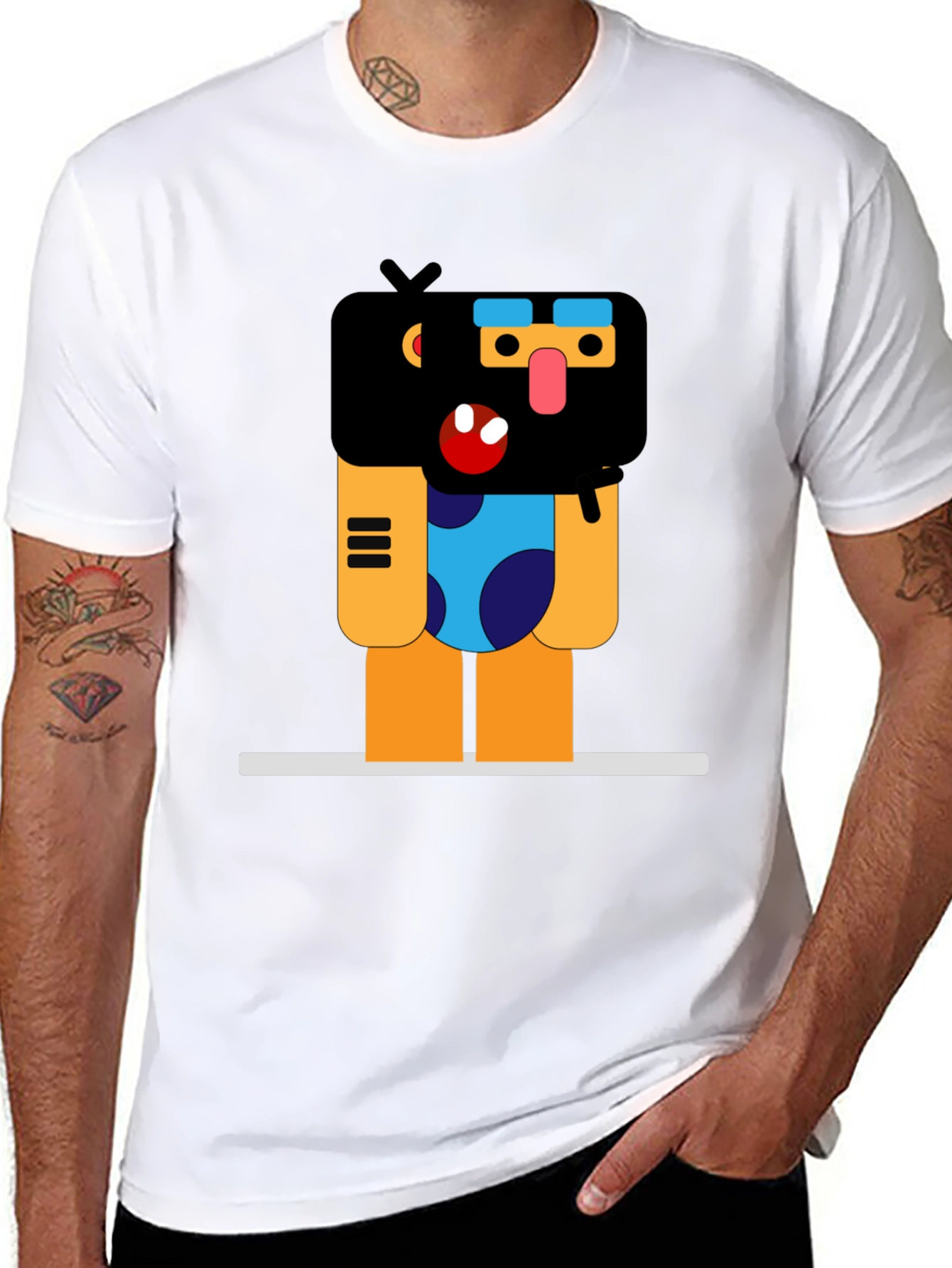 Funky Graphic Print Black T-Shirt