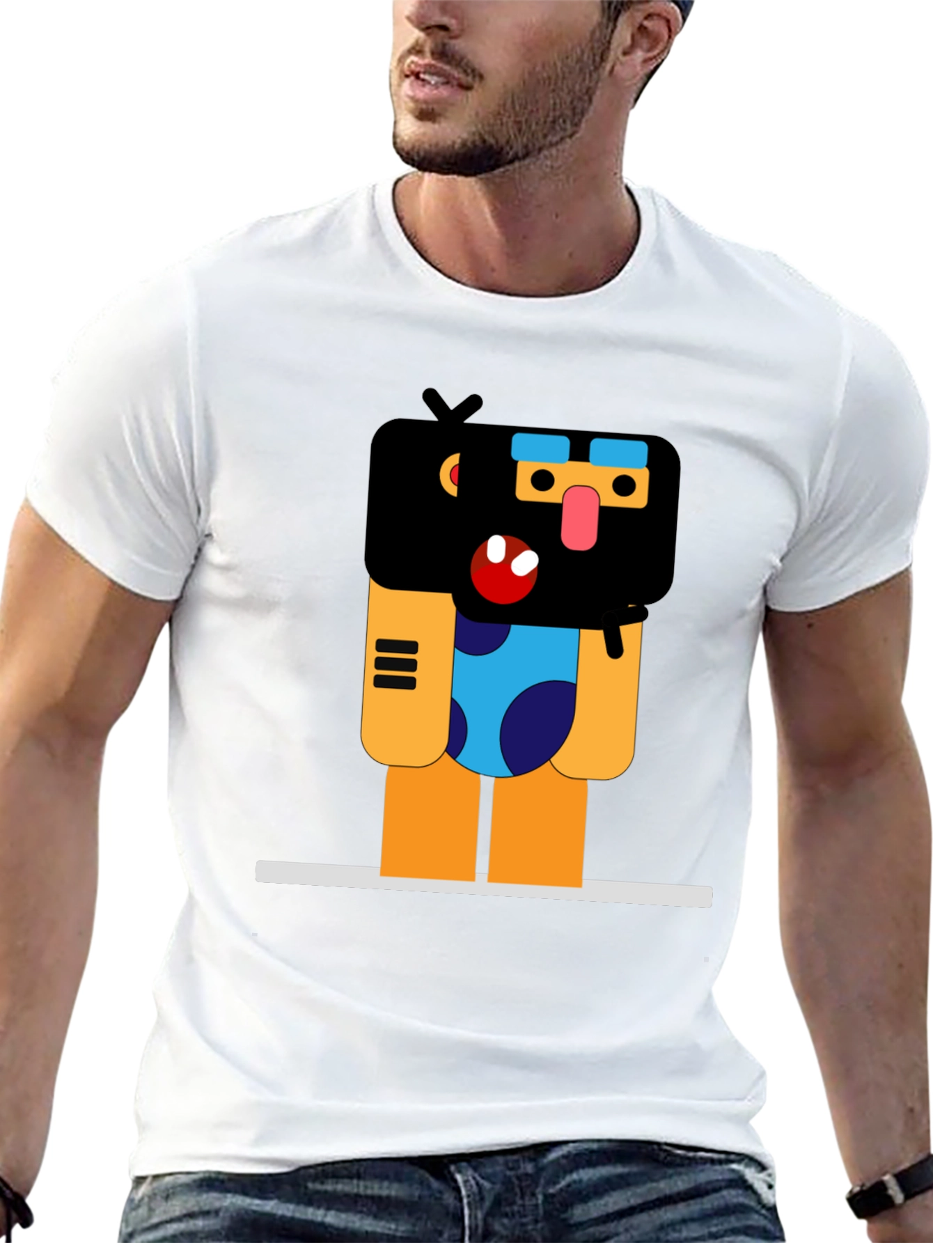 Funky Graphic Print Black T-Shirt