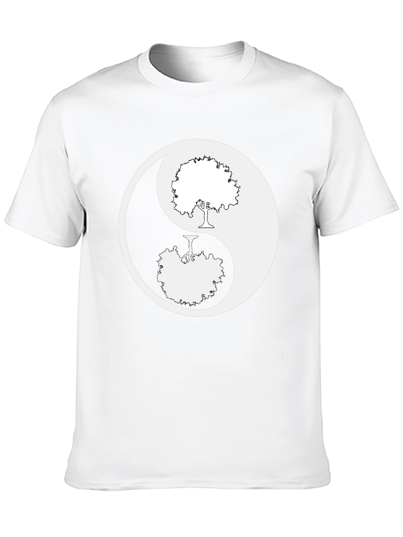 Yin Yang Tree Graphic T-Shirt - Nature Balance Design