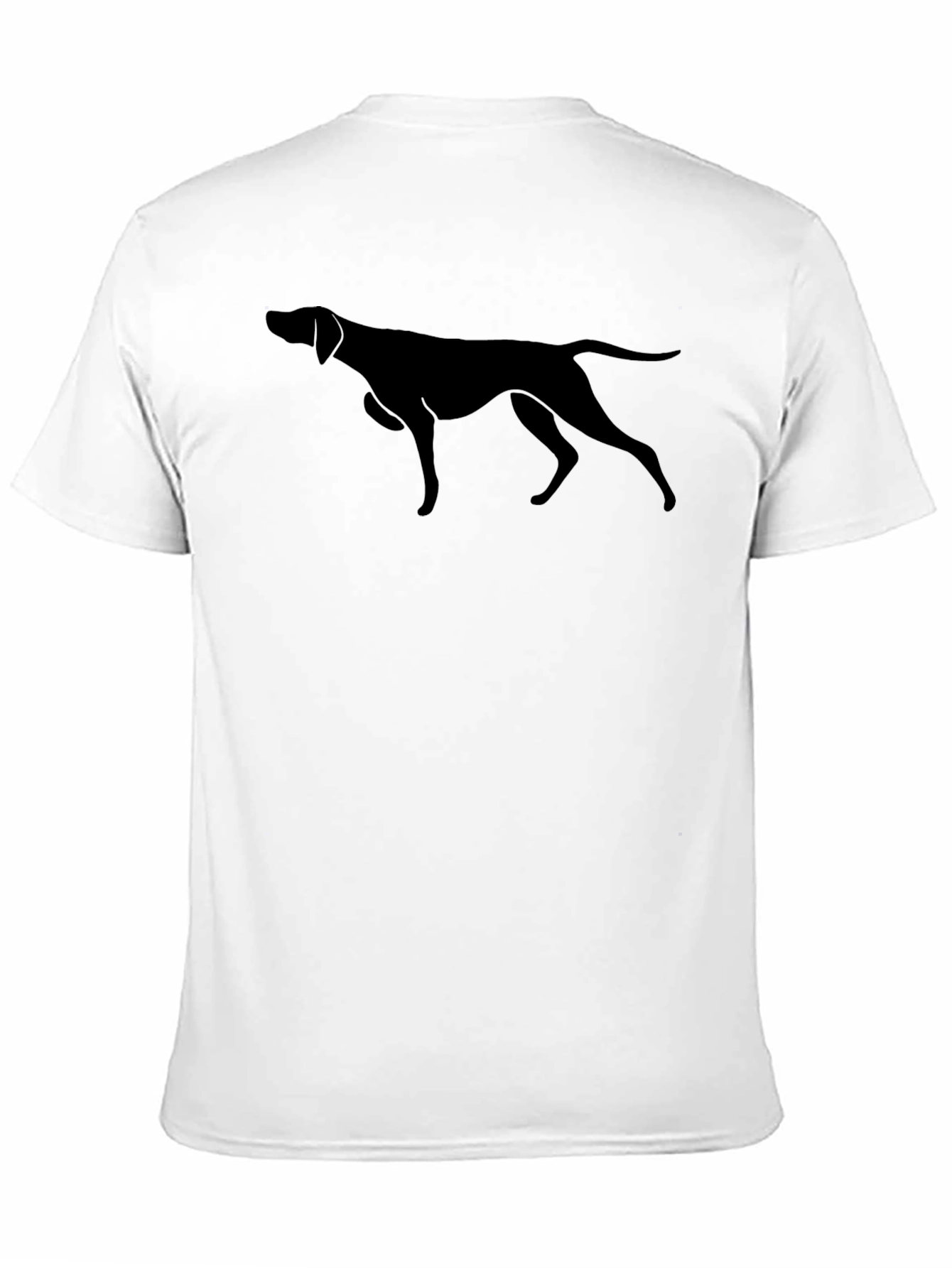 Dog Silhouette Graphic T-Shirt - Black