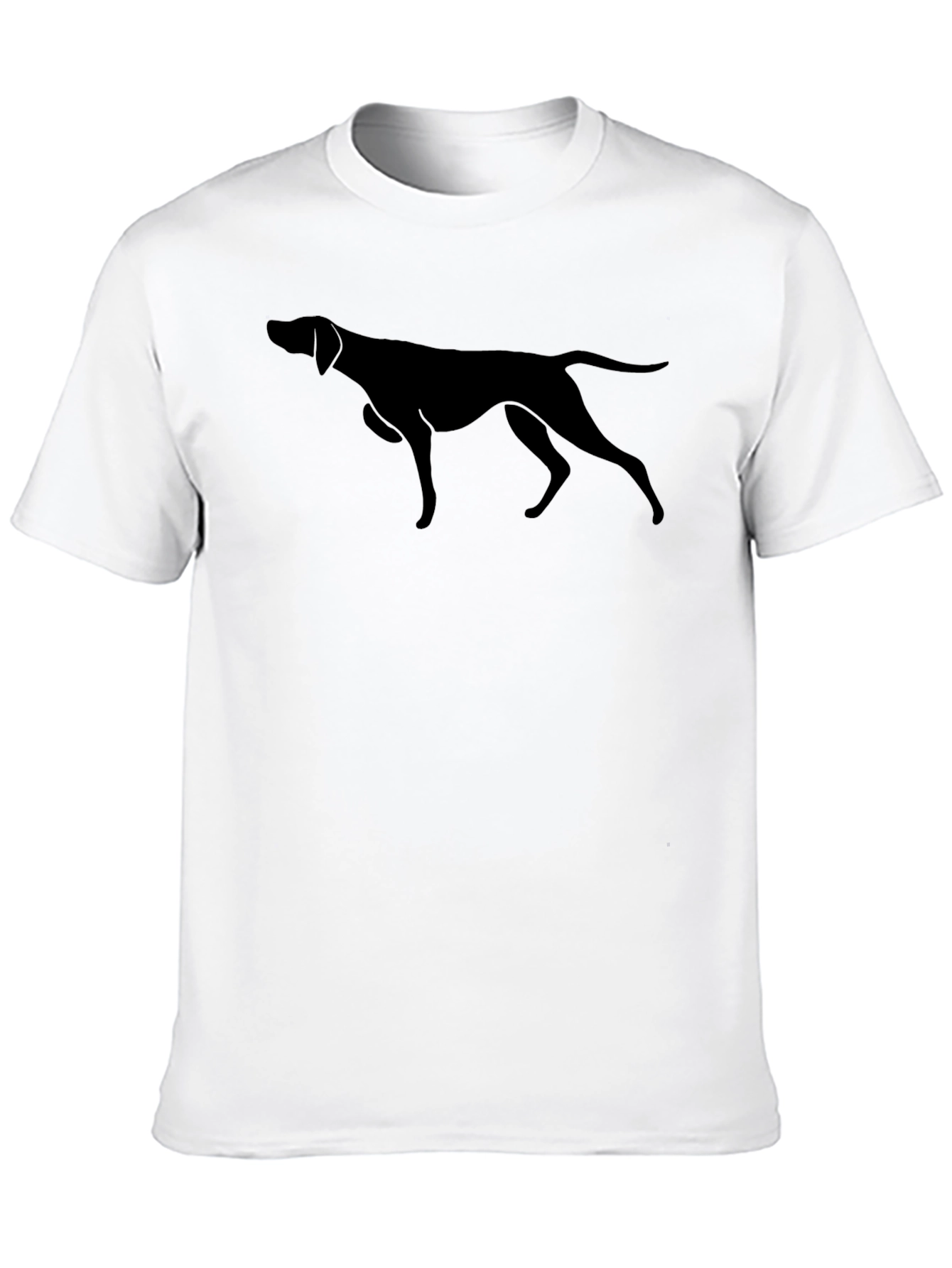 Dog Silhouette Graphic T-Shirt - Black