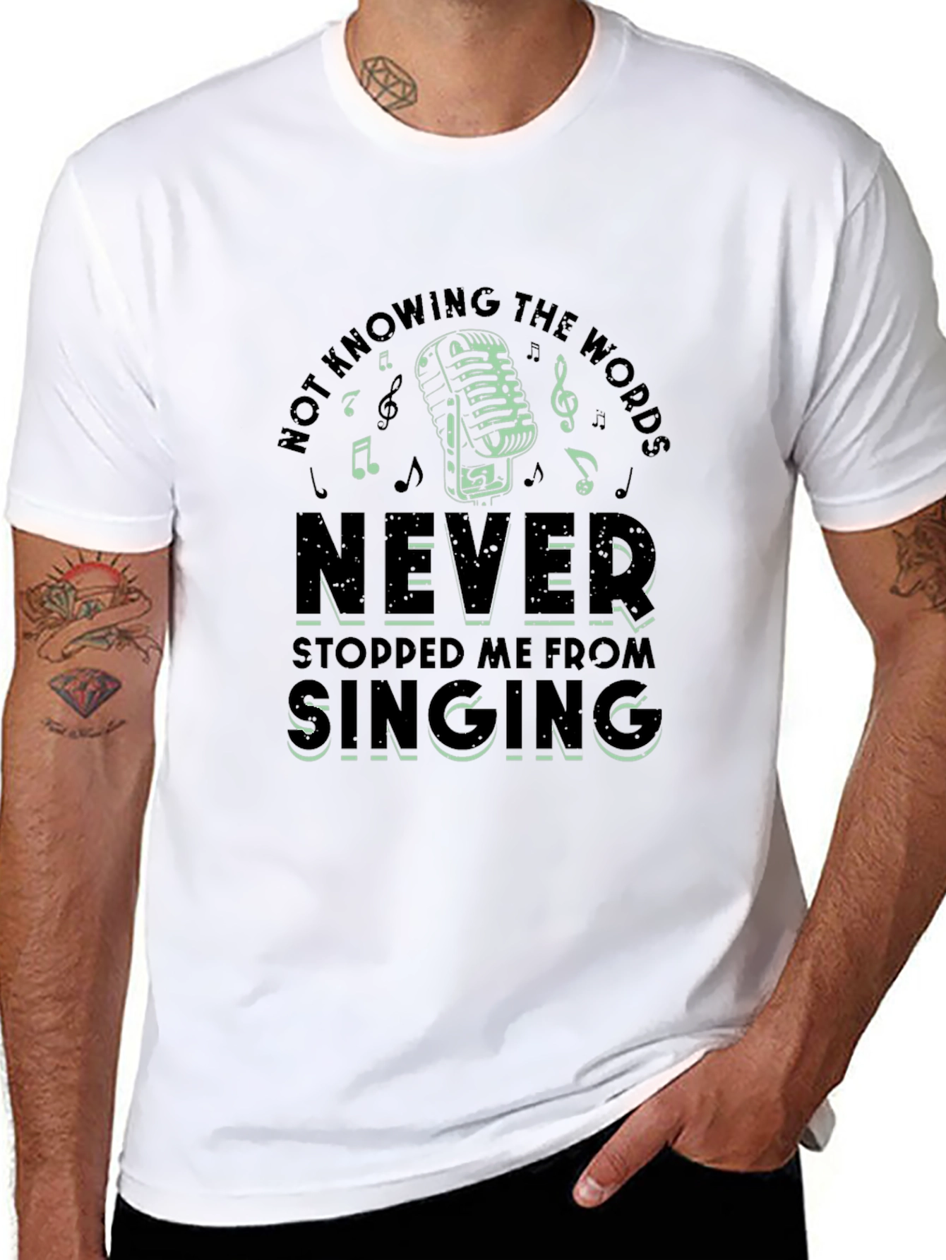 Never Stopped Singing T-Shirt Music Lover Tee