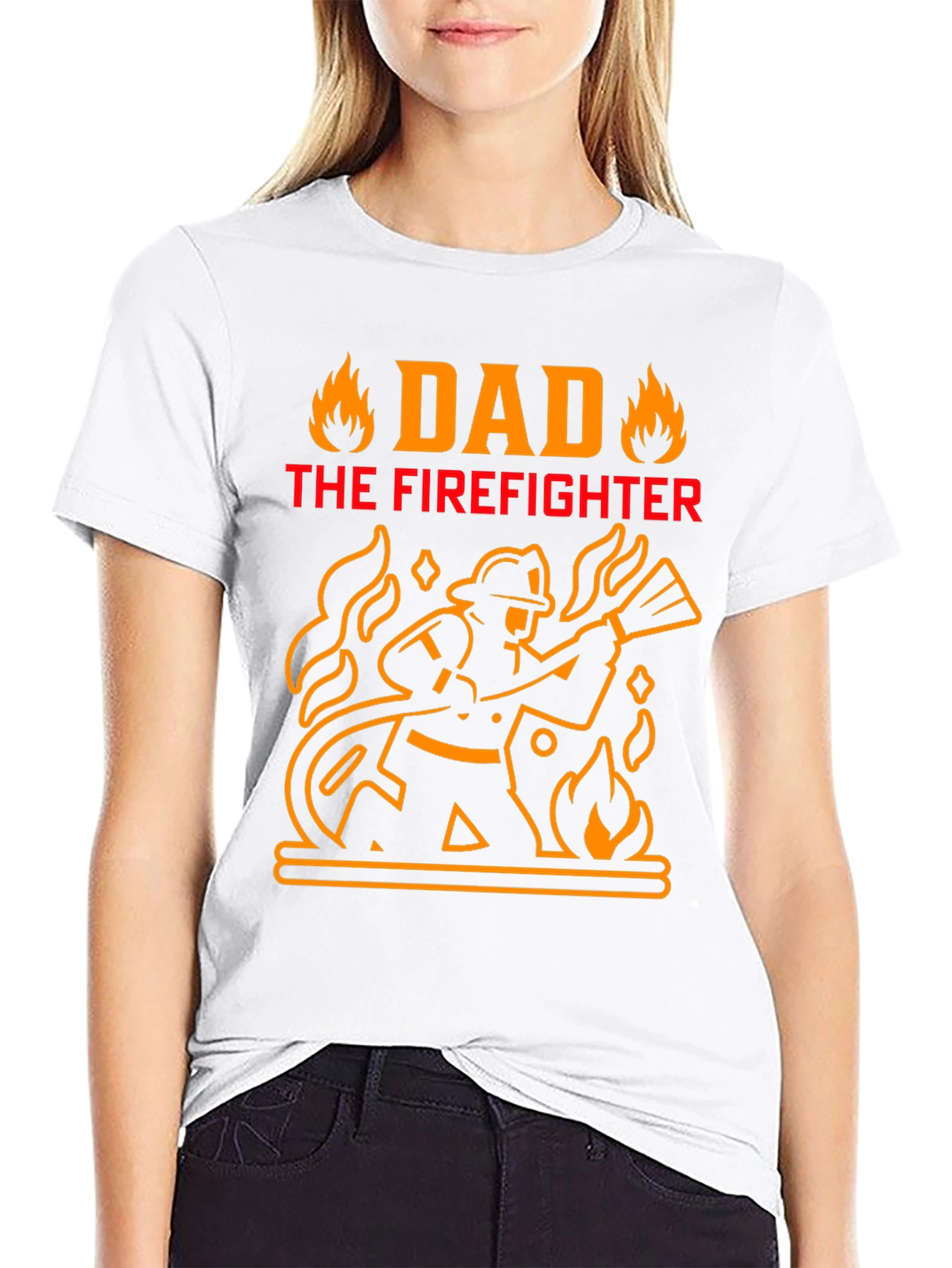 Dad The Firefighter Graphic T-Shirt