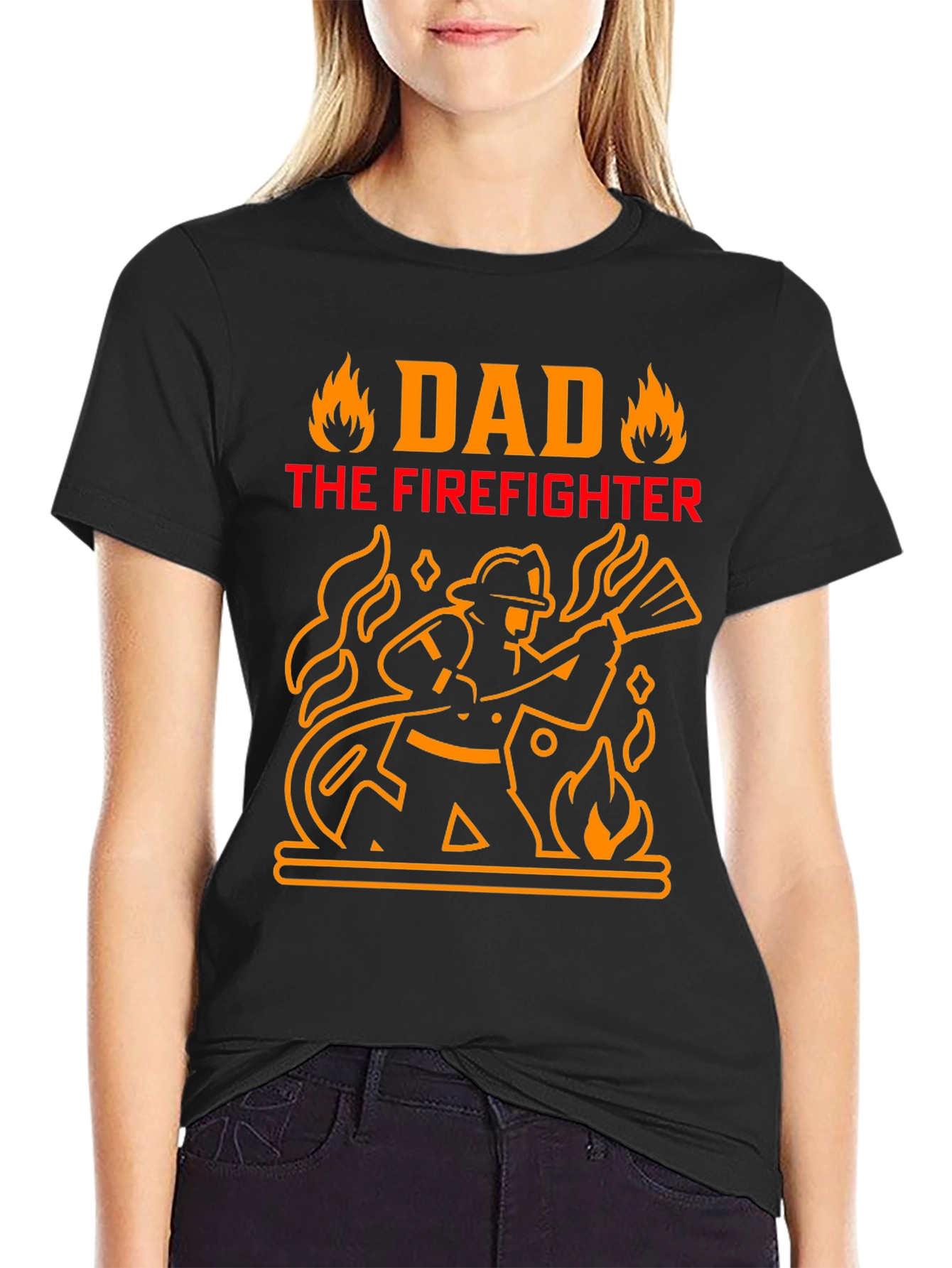 Dad The Firefighter Graphic T-Shirt