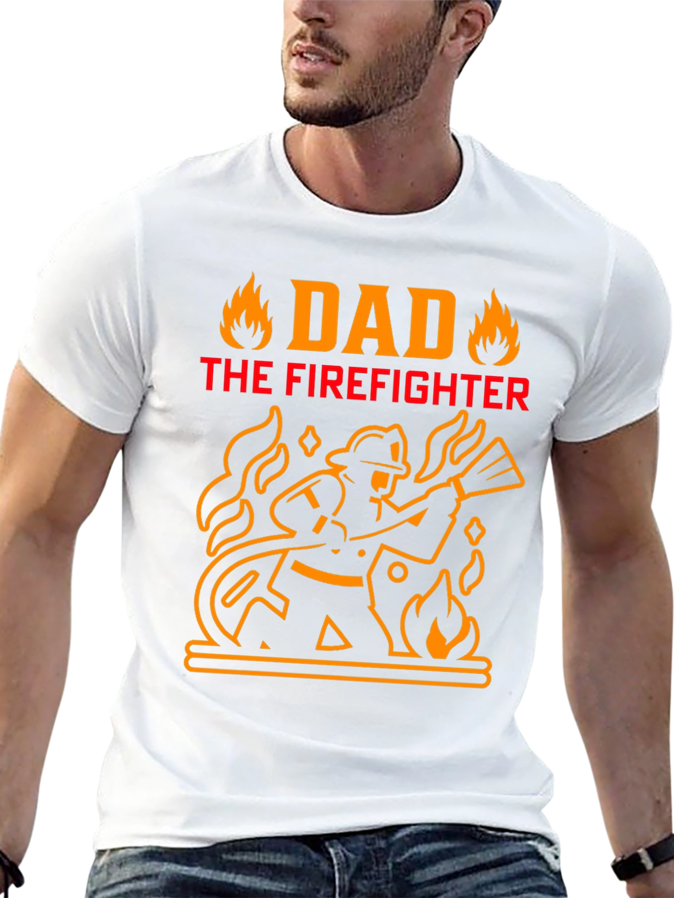 Dad The Firefighter Graphic T-Shirt