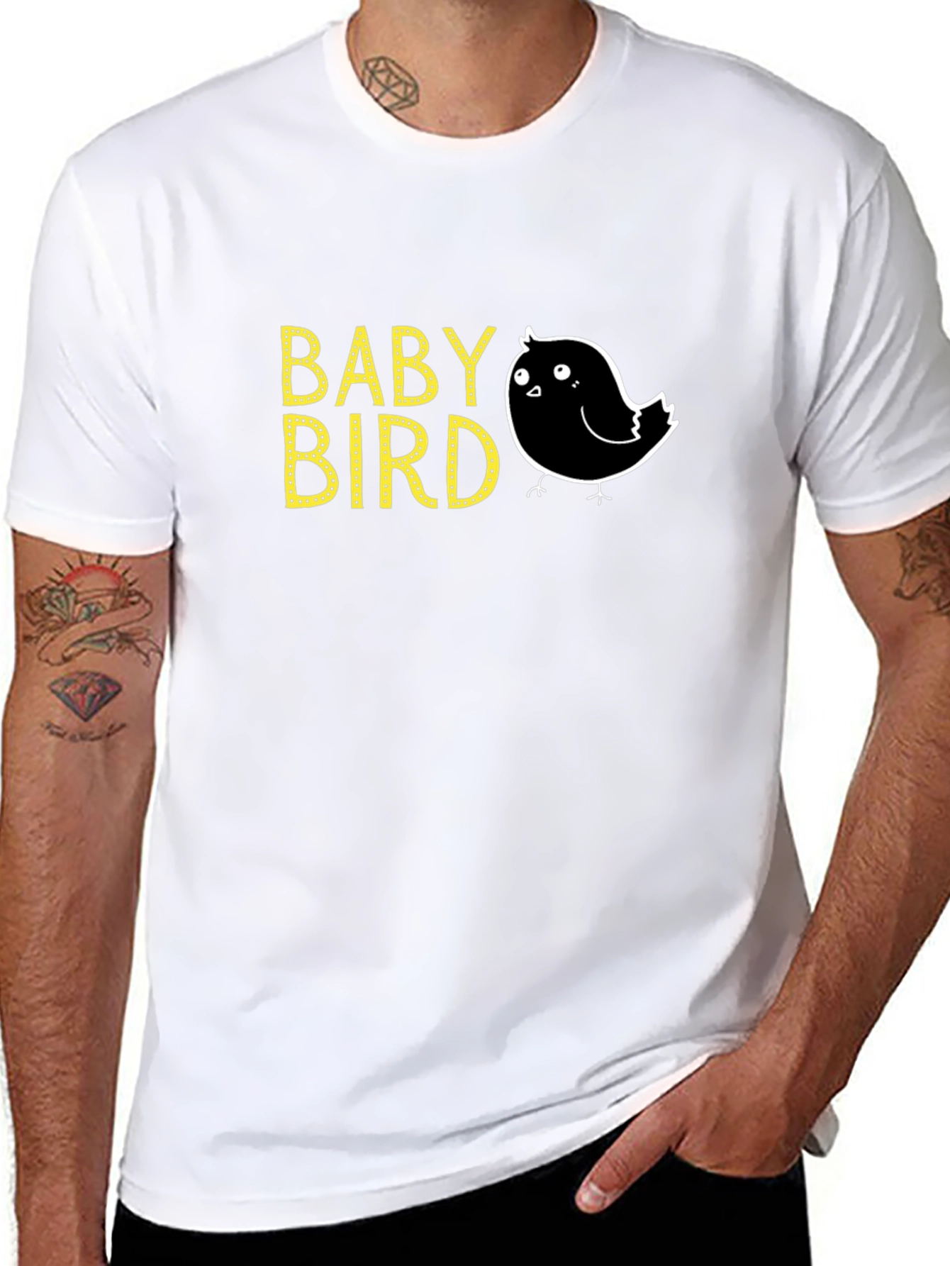 Baby Bird Graphic Tee - Cute Cartoon Bird Design