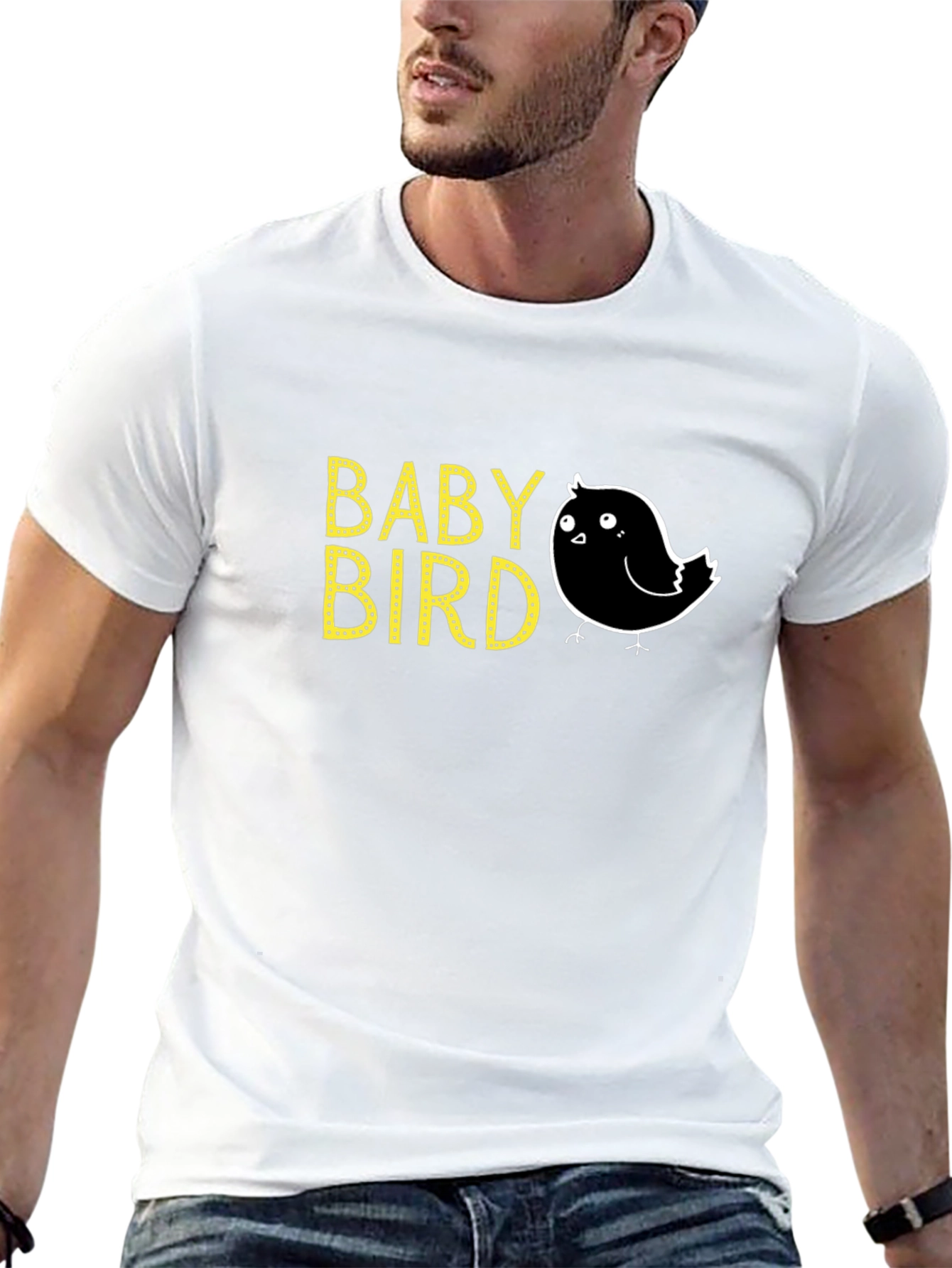 Baby Bird Graphic Tee - Cute Cartoon Bird Design